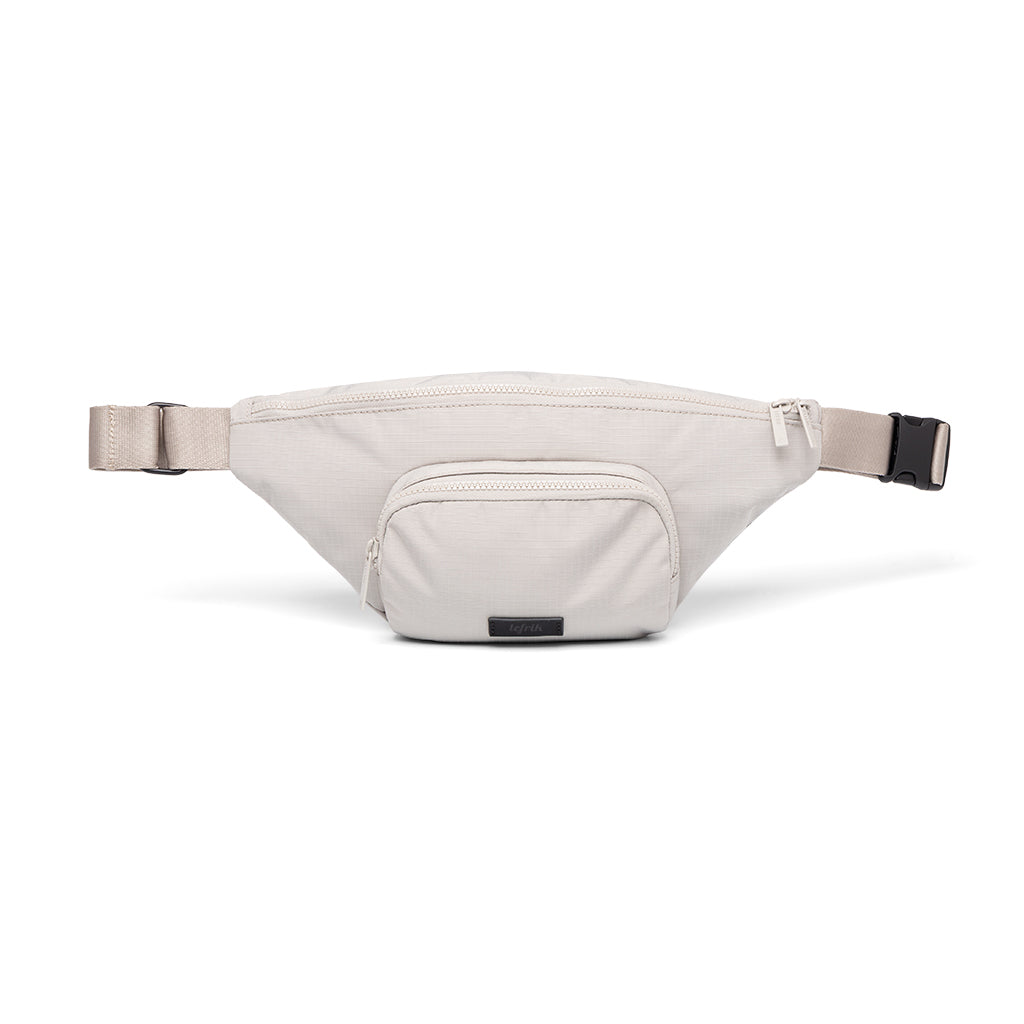 Beige Bauchtasche Atlas aus recycelten PET-Flaschen von Lefrik