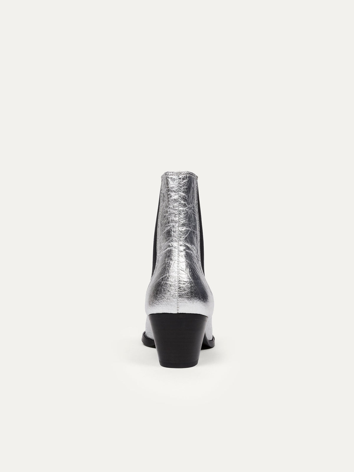 Bikkou 3PM Friday Rocks silver pinatex ankle boots back view