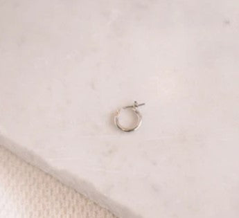 Single Mini Hoop ESSENTIALS earrings in gold by V Design Lab