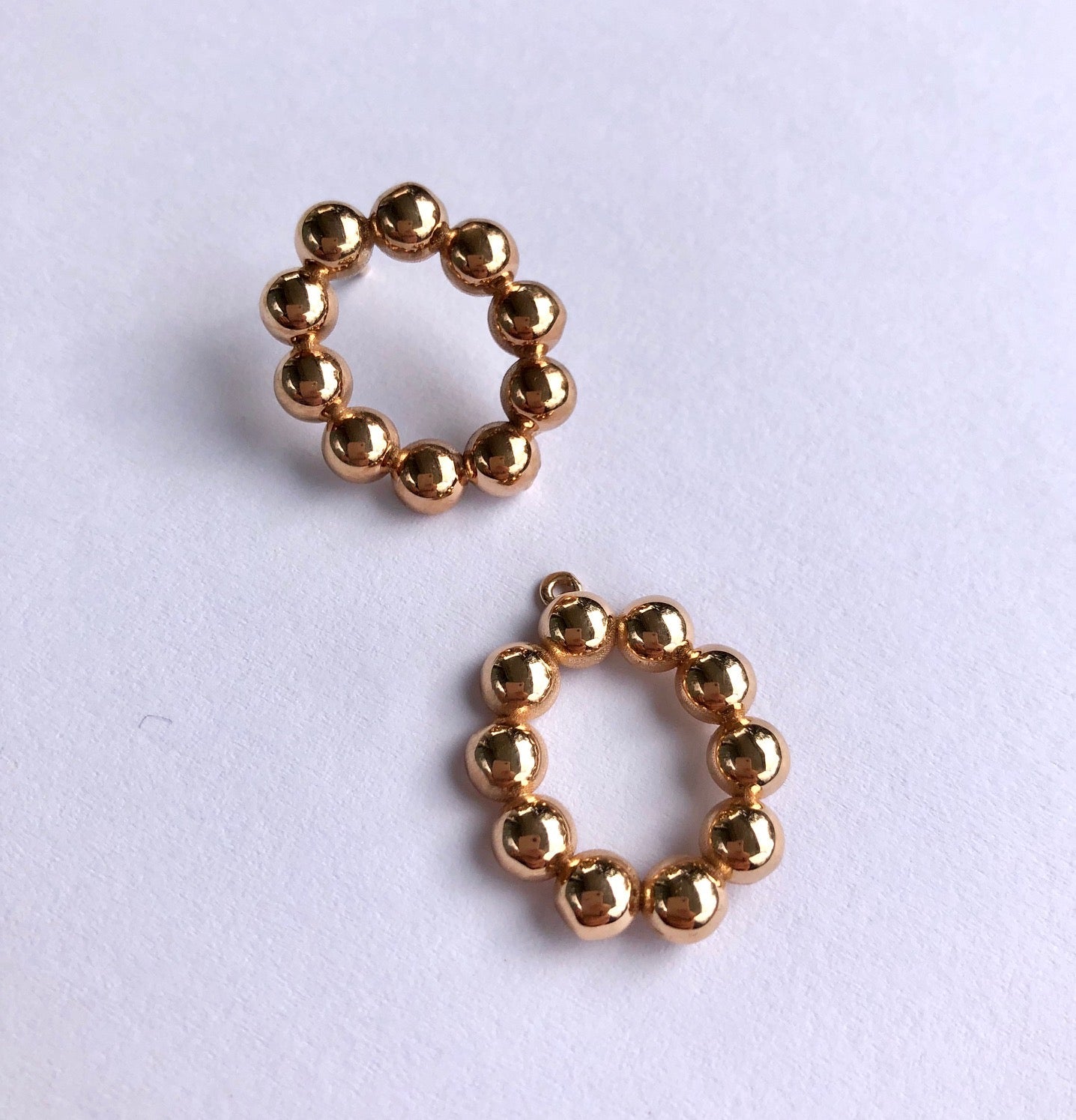 Boucles d'oreilles doubles créoles Reborn (Dali')