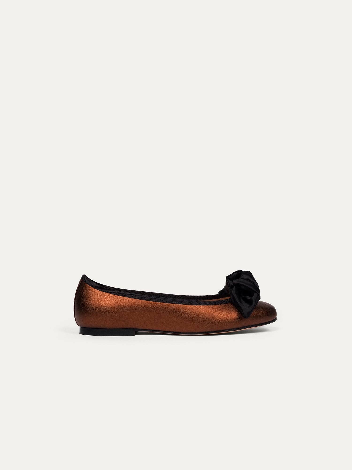 Bronze ballerina flats 9:30 am Hearing in Court made from recycled polyester by Bikkou