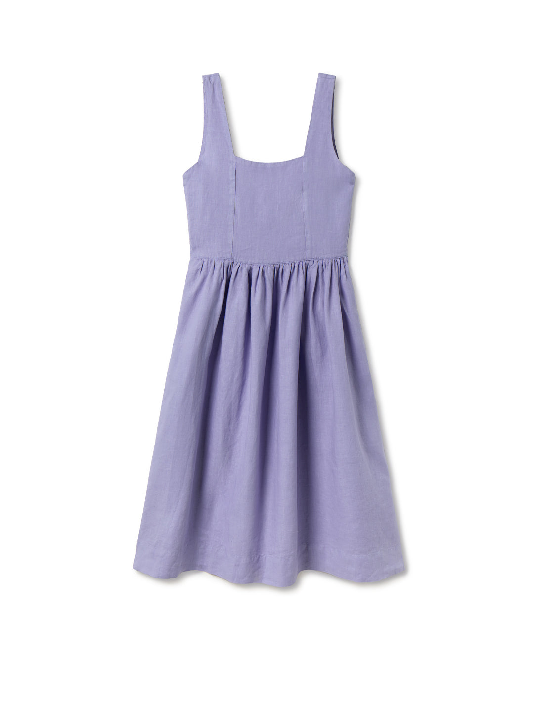 Linen dress SAO MIGUEL in purple from TWOTHIRDS
