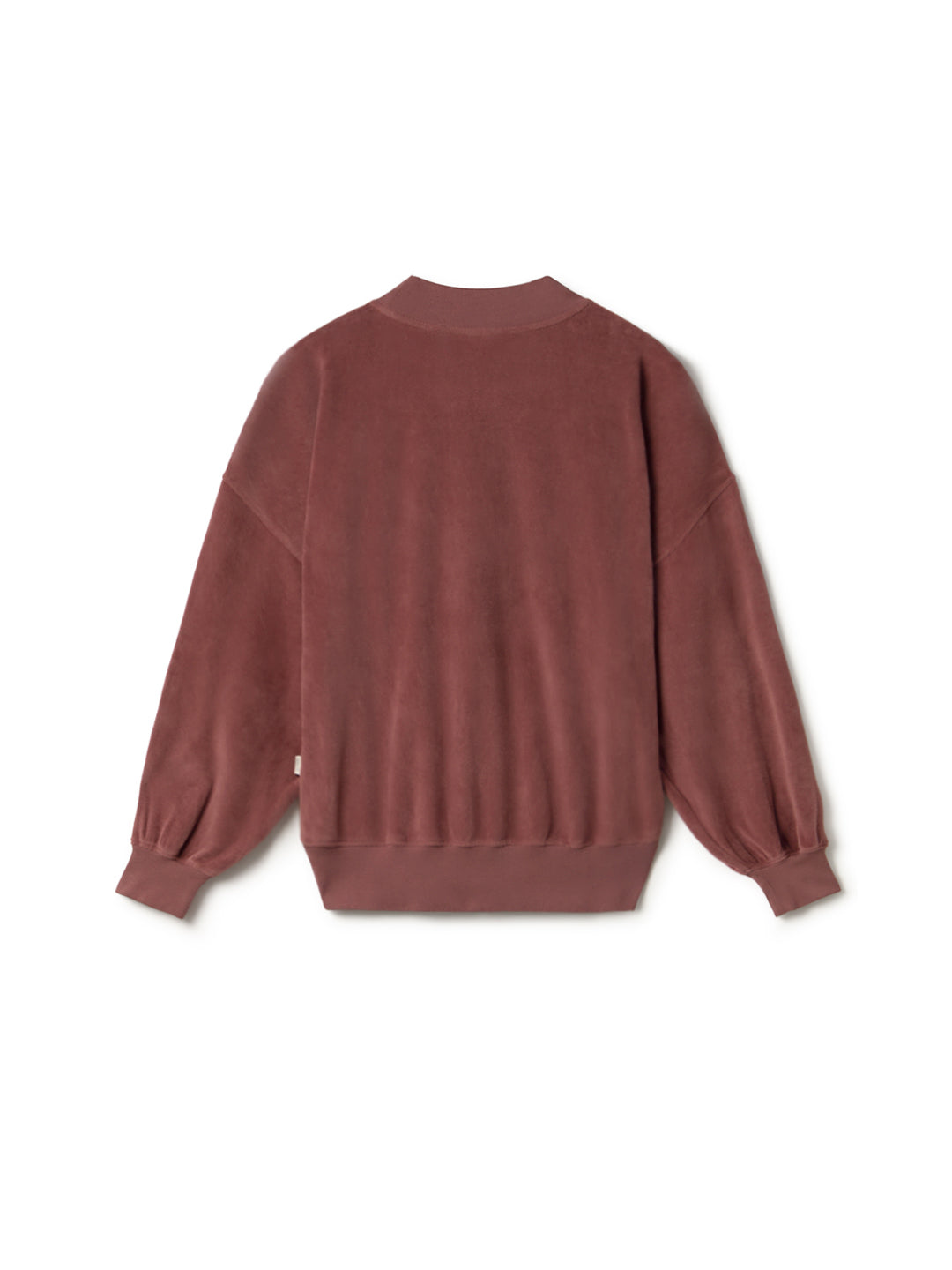Sweatshirt Binz in rosébraun aus Bio-Samt von TWOTHIRDS