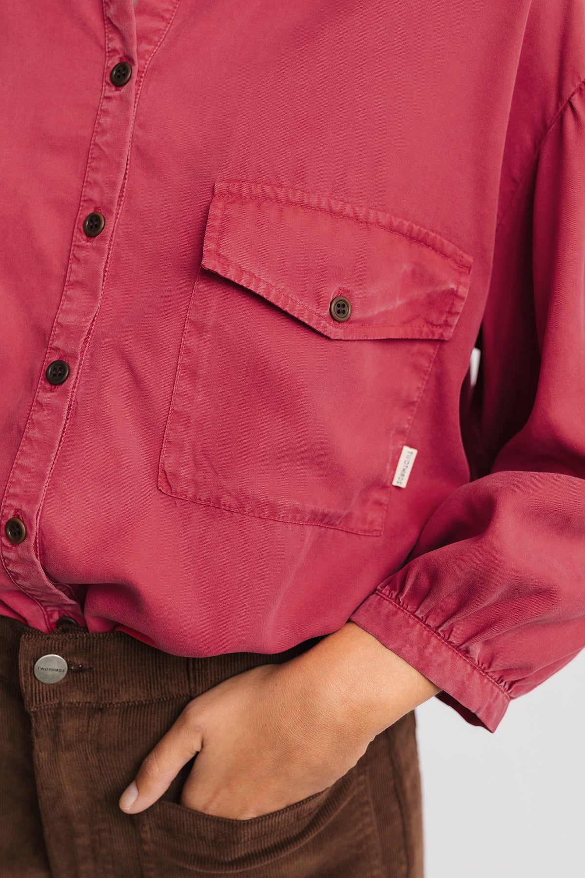 Bluse Hamushin in washed fuchsia aus Tencel™ von TWOTHIRDS