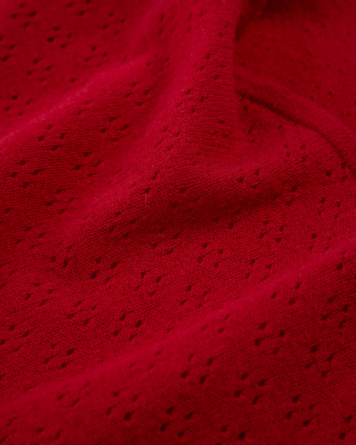 Rotes T-Shirt Pointelle aus 100% Bio-Merinowolle von Matona