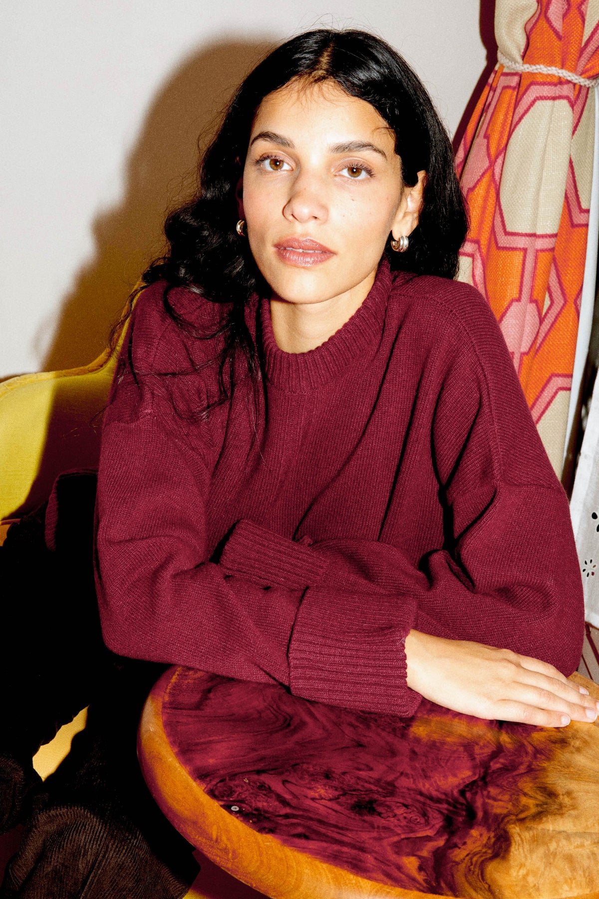 Roter Pullover Zamia aus 100% Merinowolle von Avani