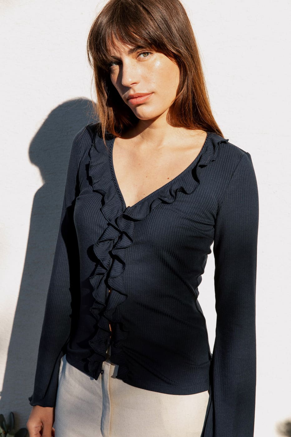 Dark blue blouse Pivoine made of Modal by Avani