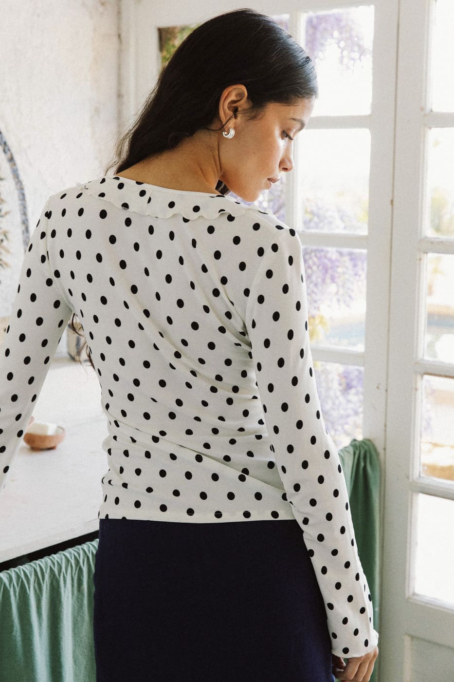 Blouse Pivoine blanche en viscose Ecovero d'Avani