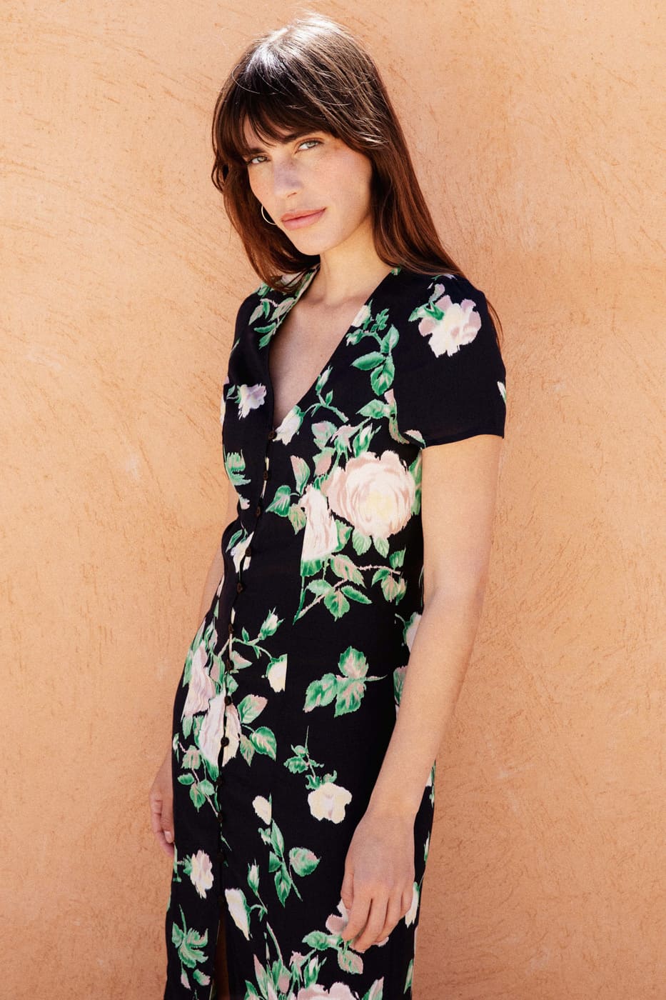 Robe noire Saule en viscose Ecovero par Avani