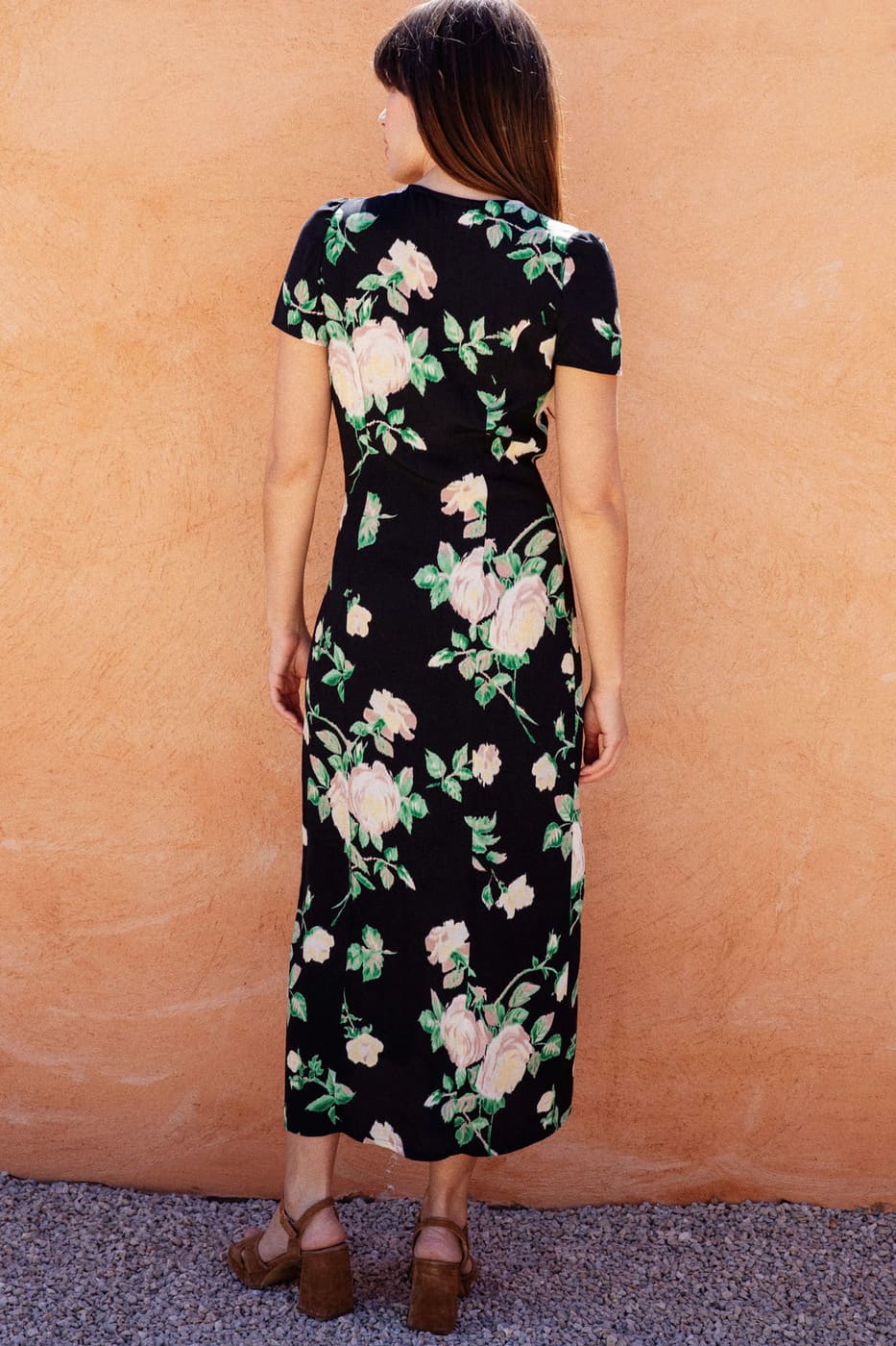 Robe noire Saule en viscose Ecovero par Avani