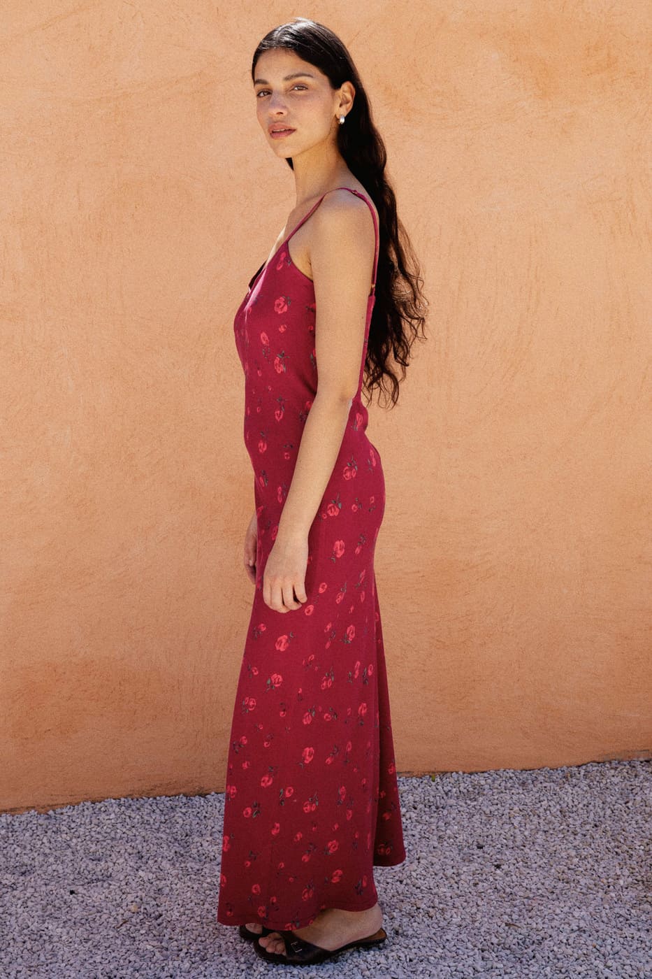 Rotes Kleid Jade aus FSC-Viskose von Avani