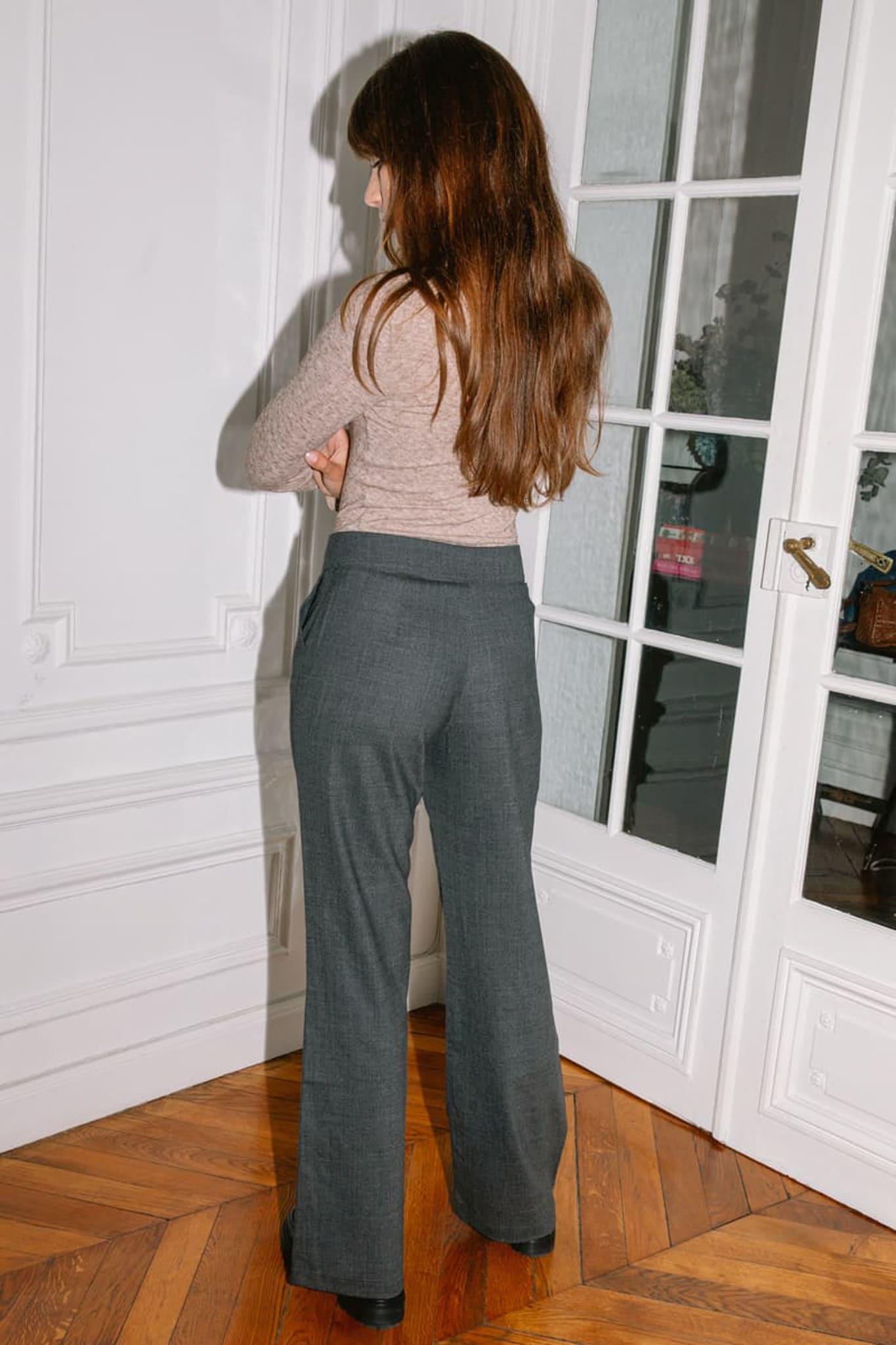Graue Hose Laurier aus Wolle von Avani