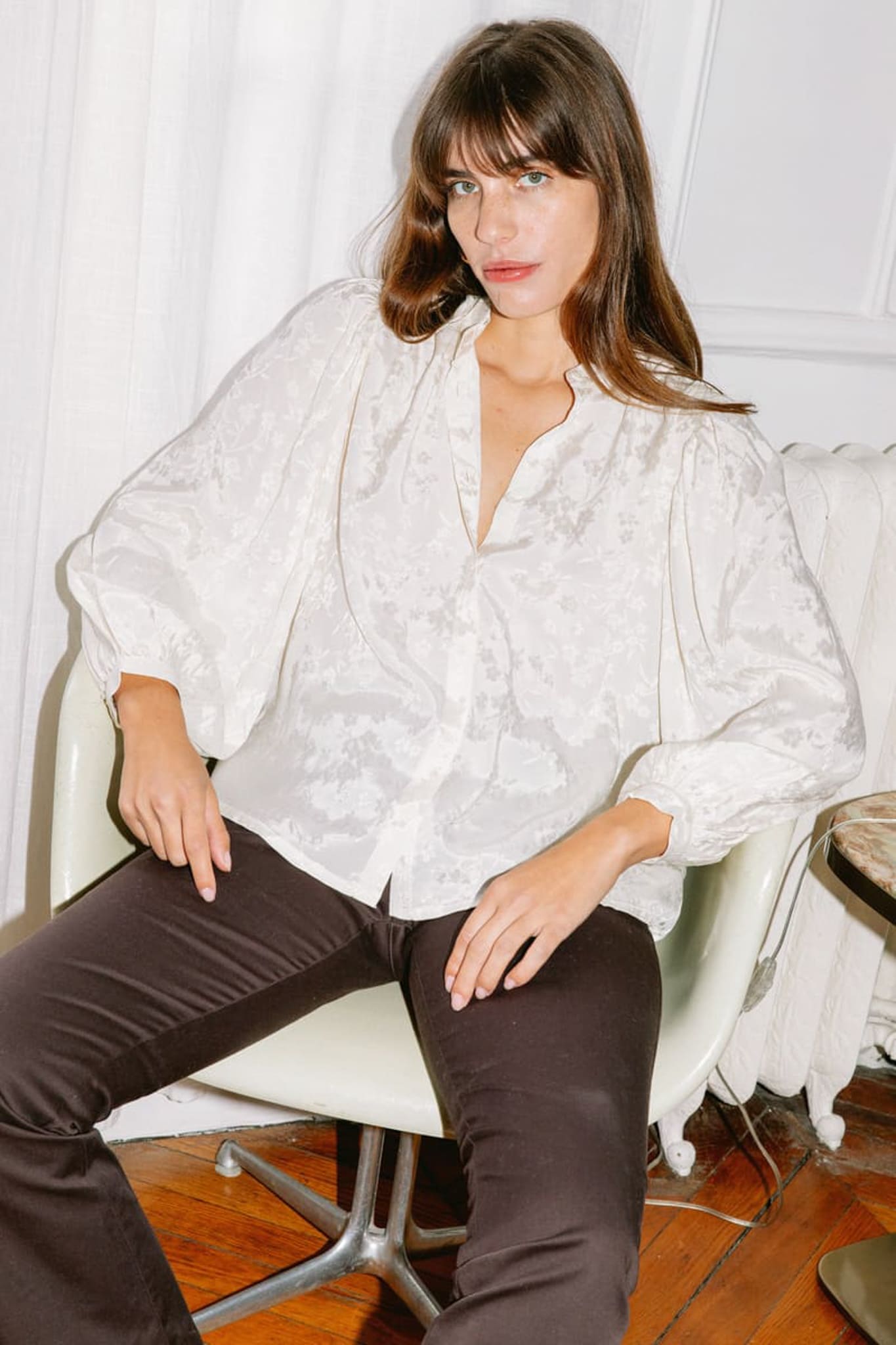 Weisse Bluse Hortensia aus Viskose von Avani