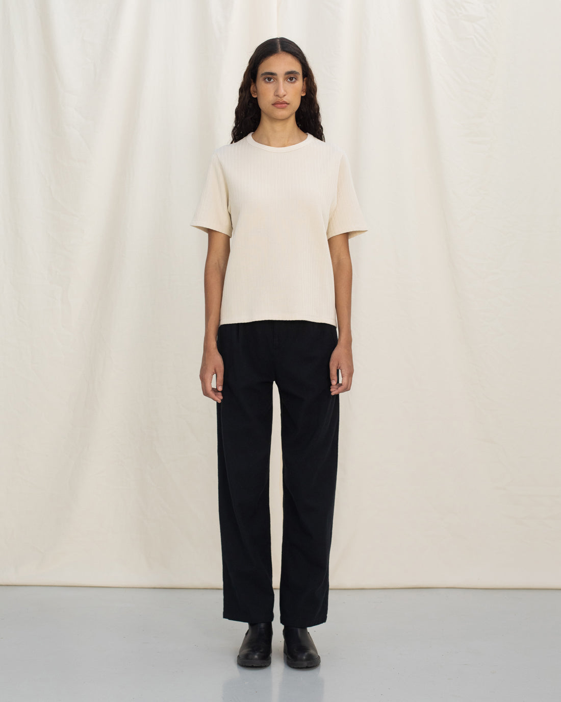 T-shirt beige en coton 100% biologique de Rotholz