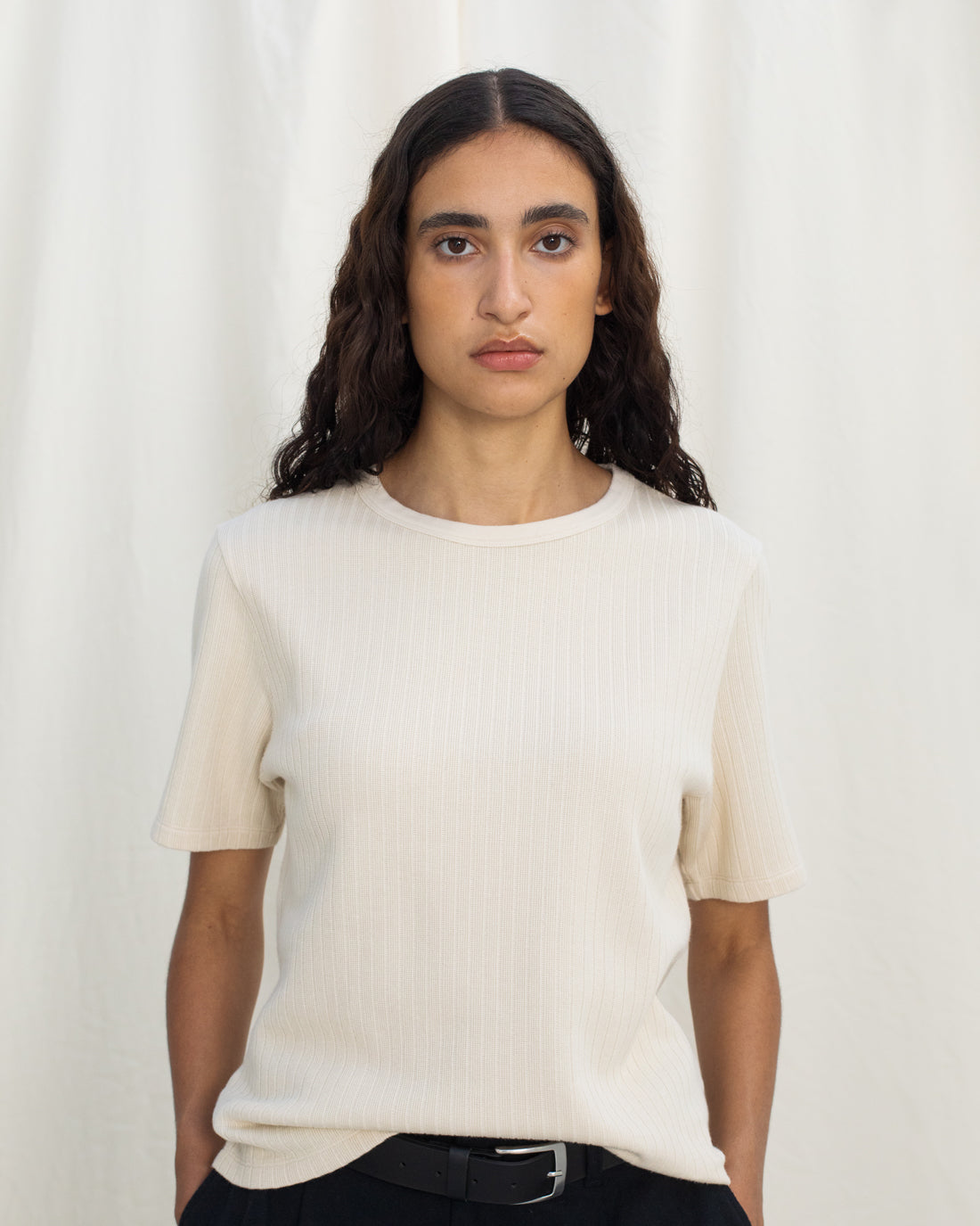 T-shirt beige en coton 100% biologique de Rotholz