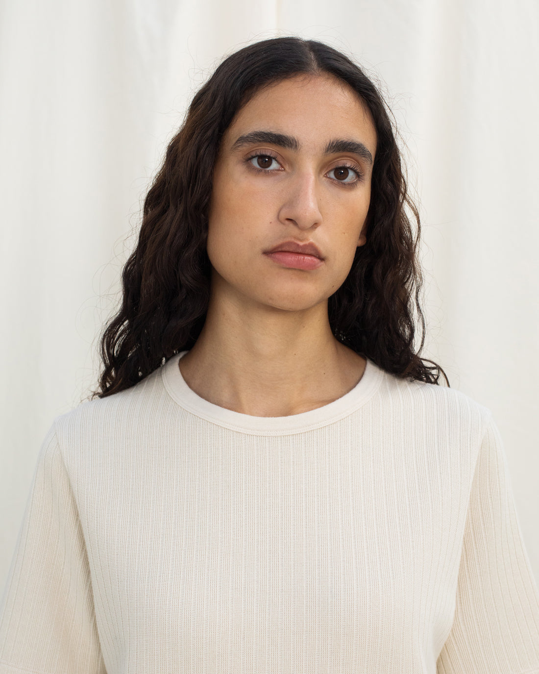 T-shirt beige en coton 100% biologique de Rotholz