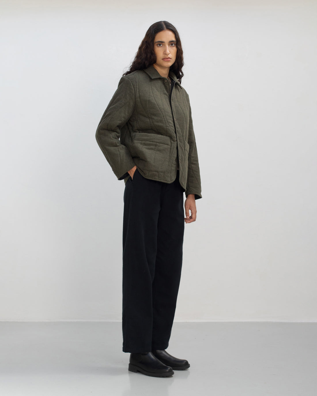 Quilt Jacket Organic Flannel - Green by Rotholz