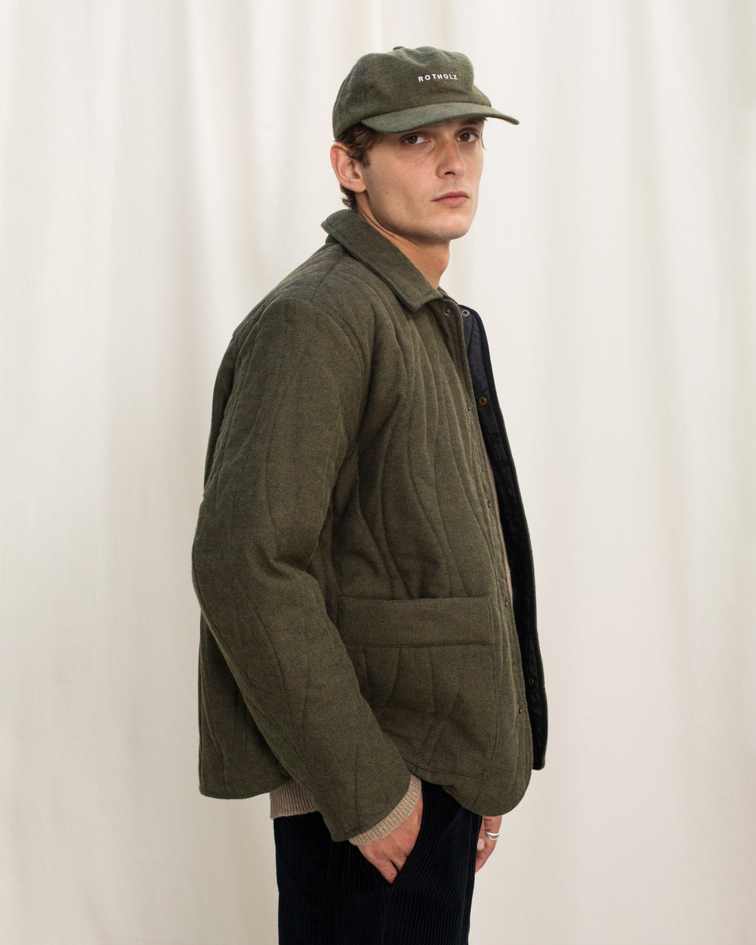 Quilt Jacket Organic Flannel in Green by Rotholz