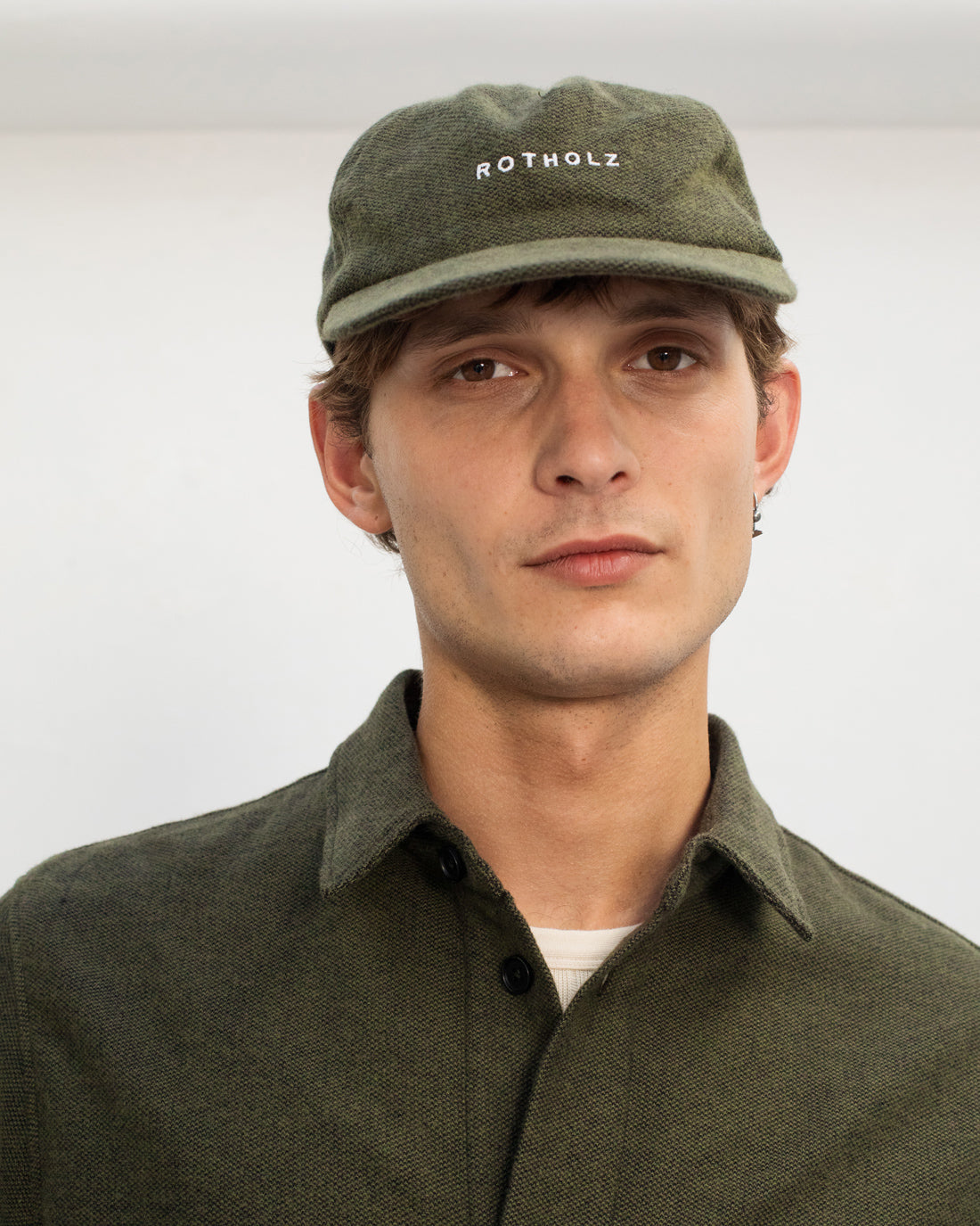 Green flannel shirt made from 100% organic cotton by Rotholz