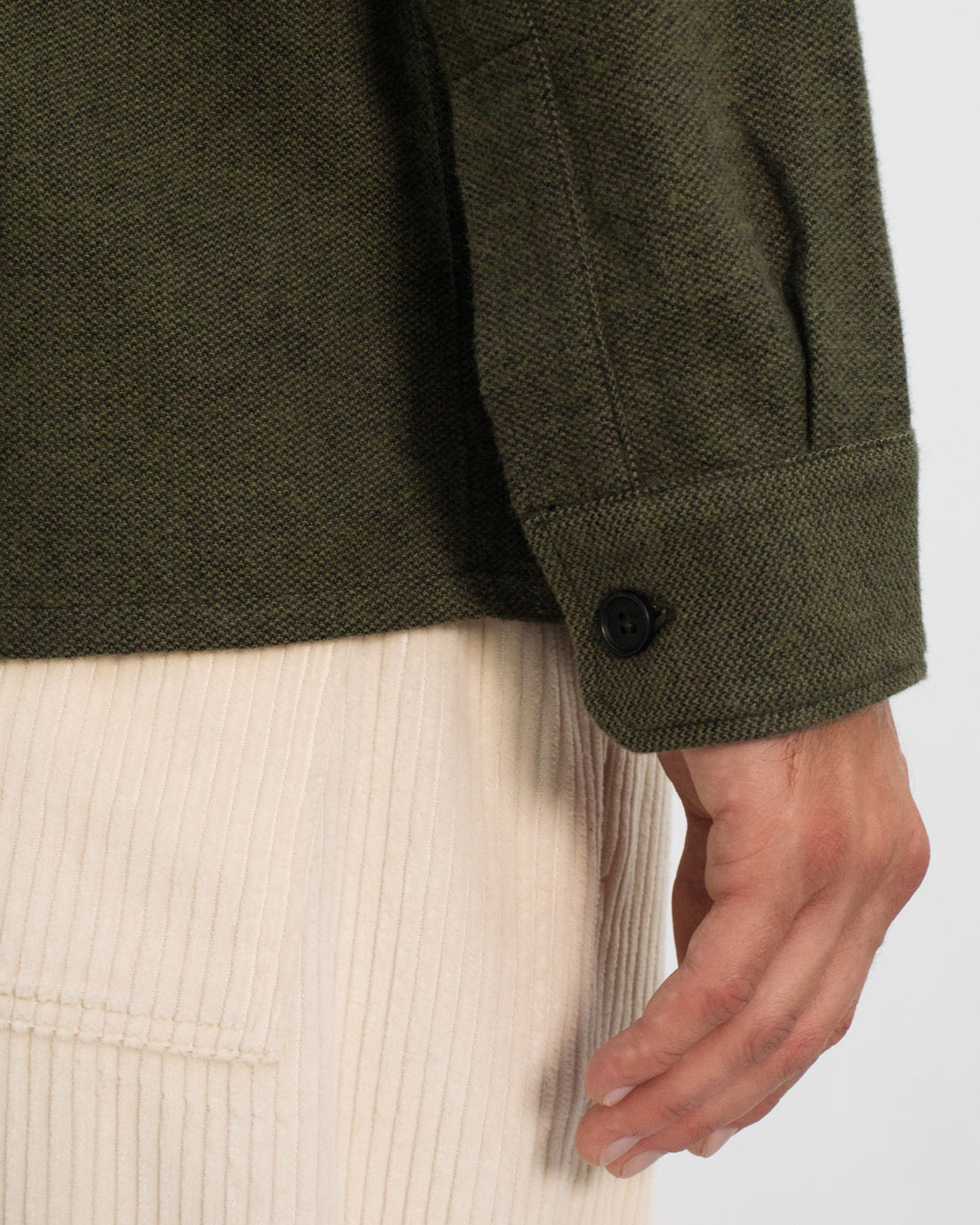 Green flannel shirt made from 100% organic cotton by Rotholz