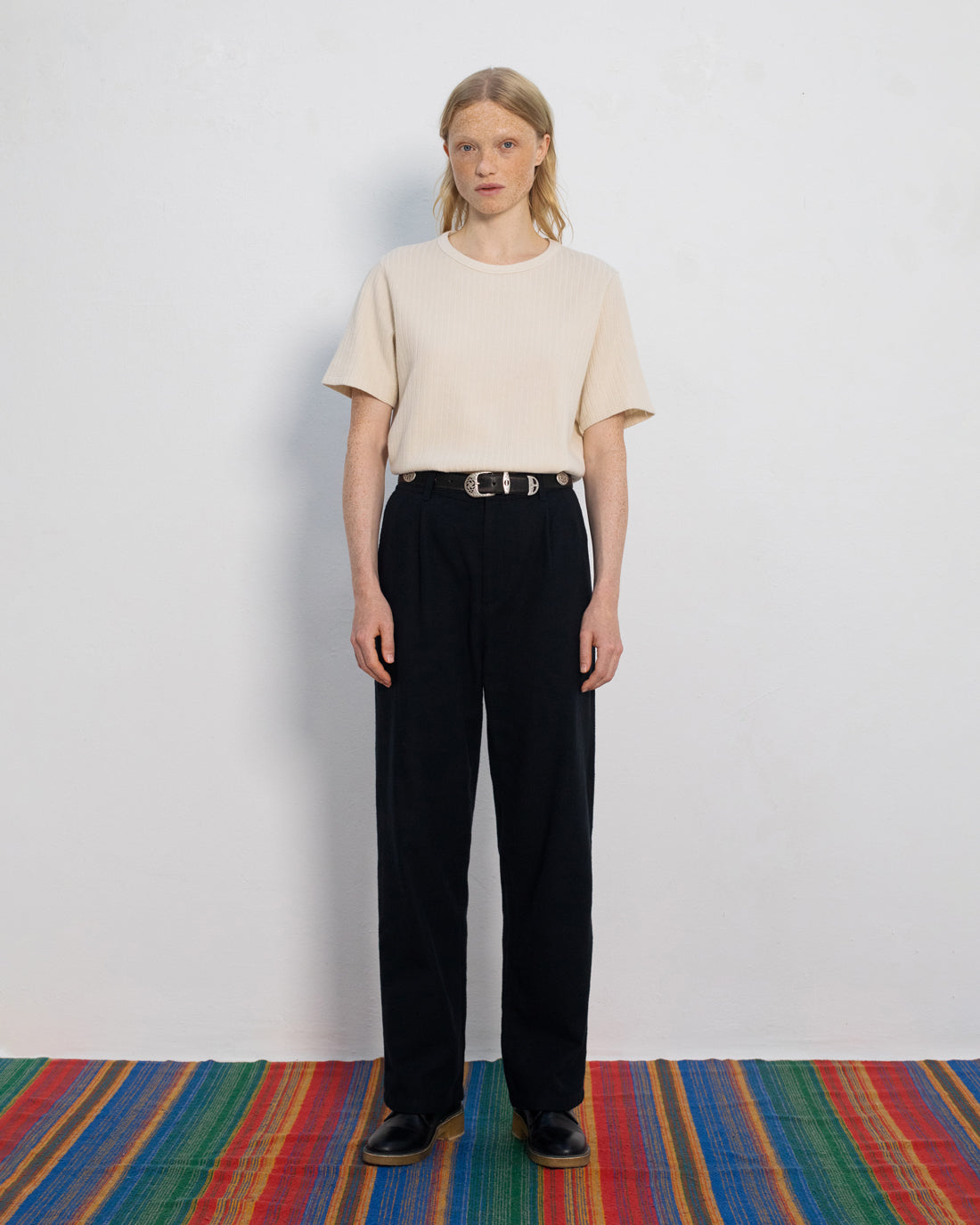 Schwarze Flanell Hose aus 100% Bio-Baumwolle von Rotholz