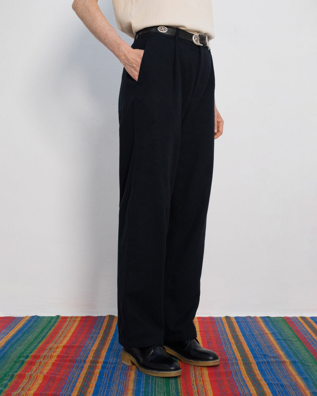 Schwarze Flanell Hose aus 100% Bio-Baumwolle von Rotholz