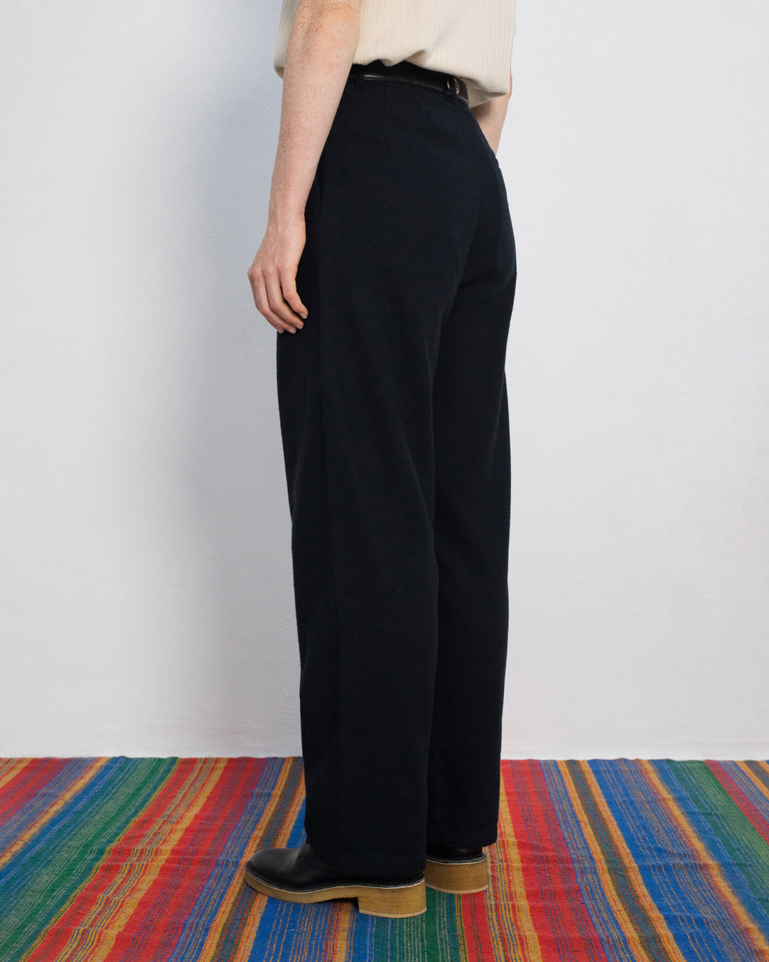 Schwarze Flanell Hose aus 100% Bio-Baumwolle von Rotholz