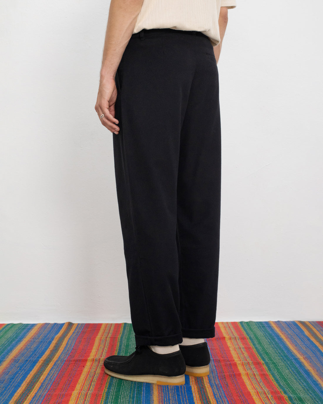 Schwarze Flanell Hose aus 100% Bio-Baumwolle von Rotholz