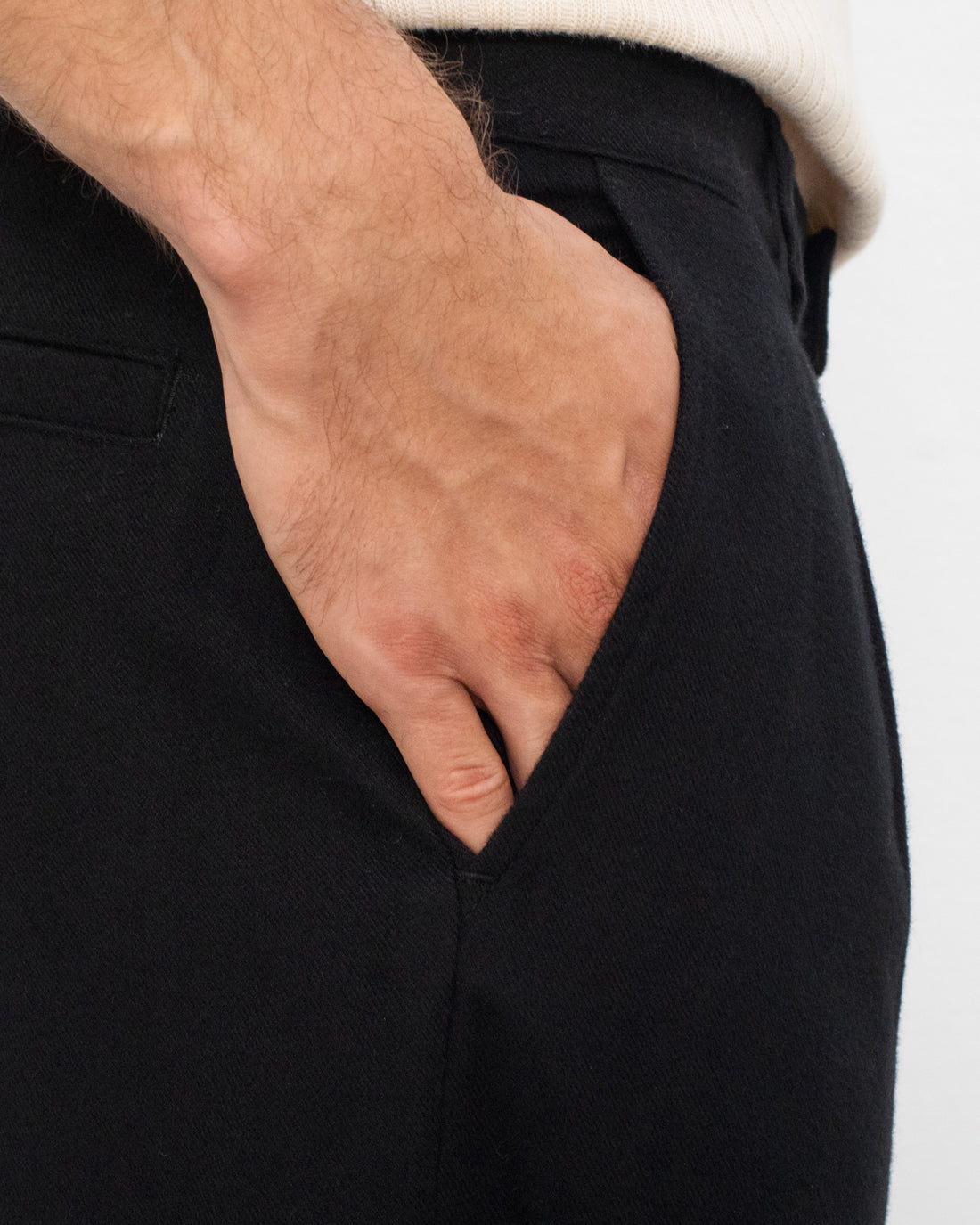 Schwarze Flanell Hose aus 100% Bio-Baumwolle von Rotholz