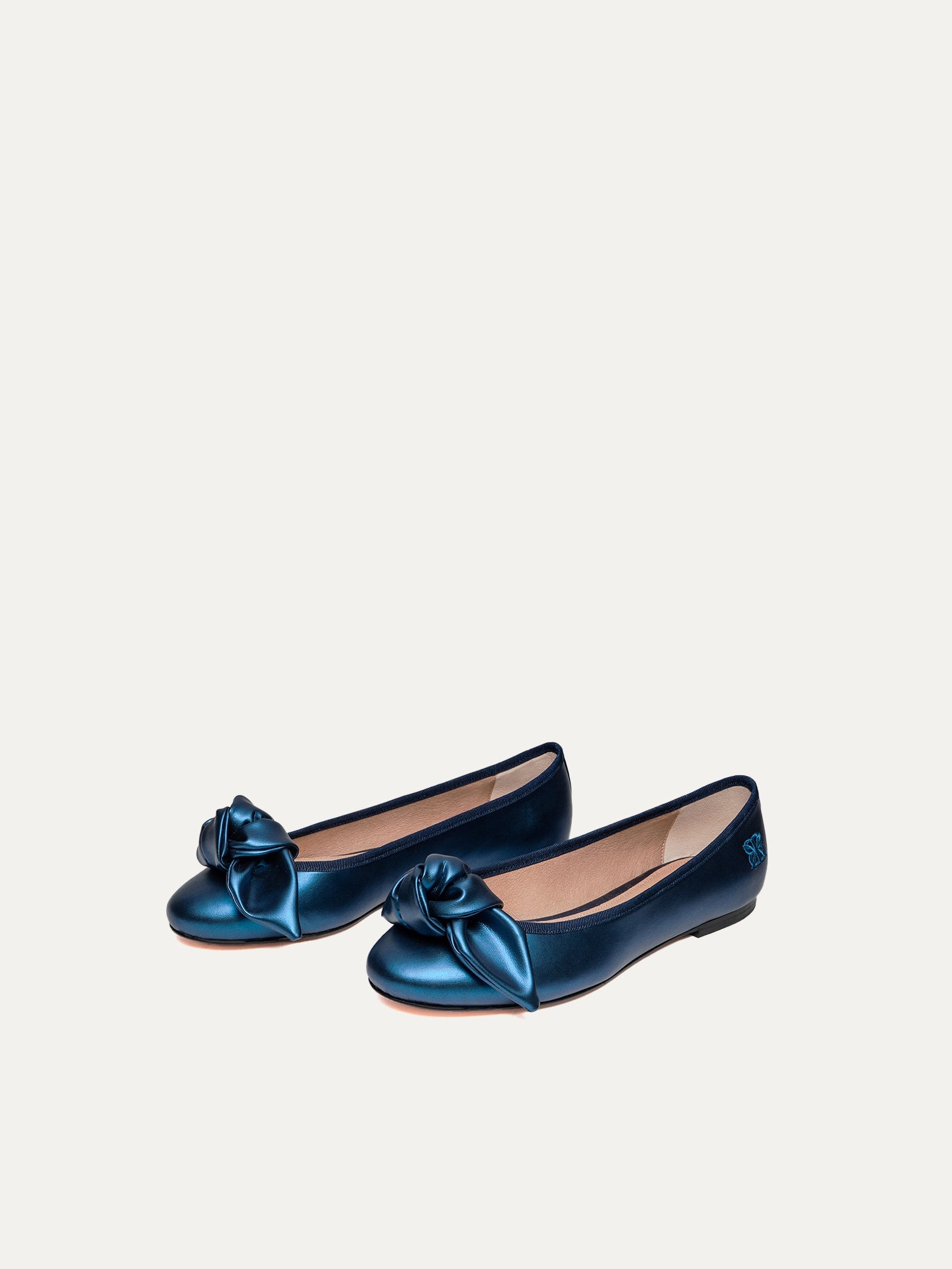Bikkou 9:30AM Hearing in Court midnight blue vegan ballerina both shoes