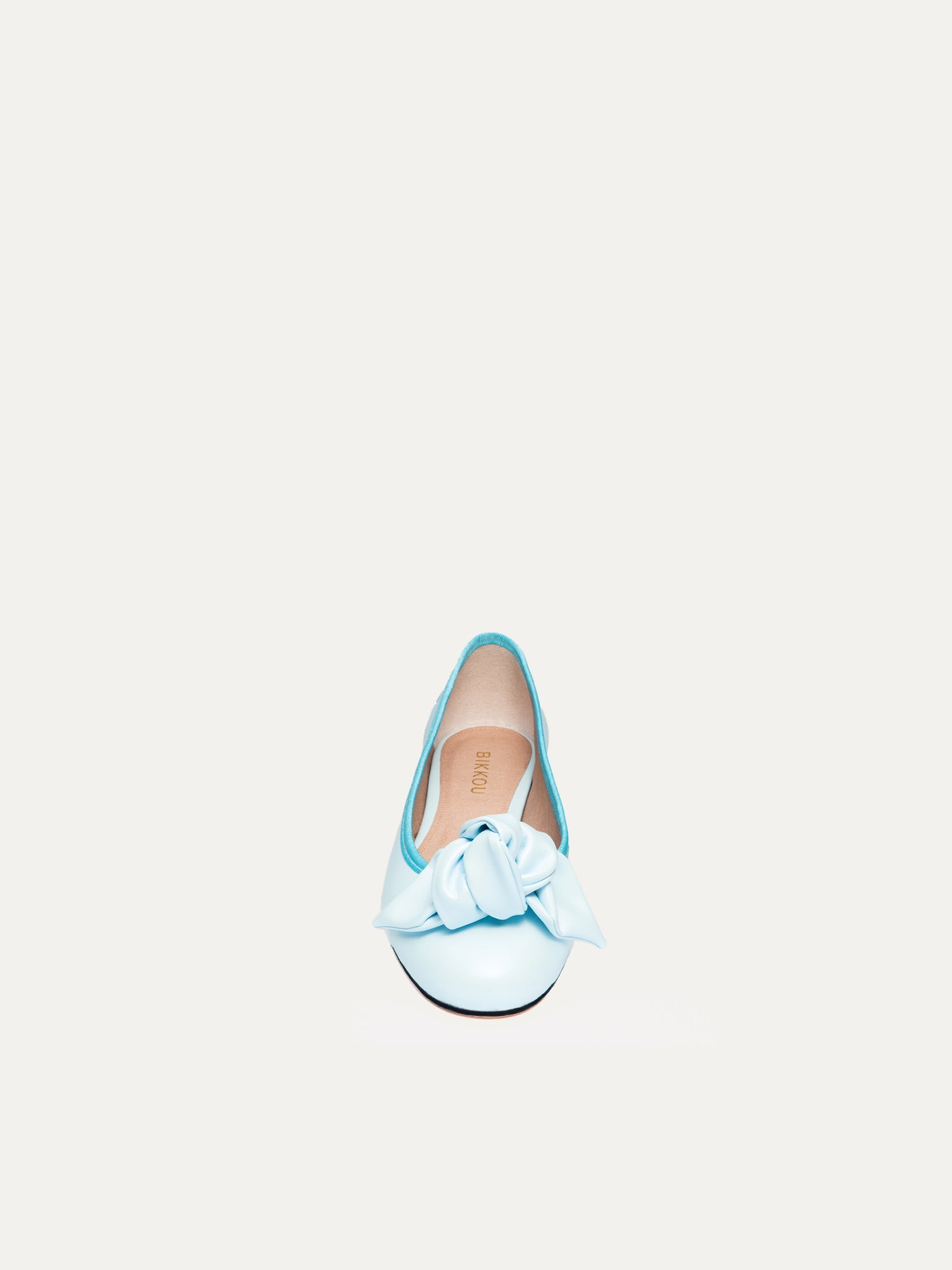 Bikkou 9:30AM Hearing in Court light blue vegan ballerina front view