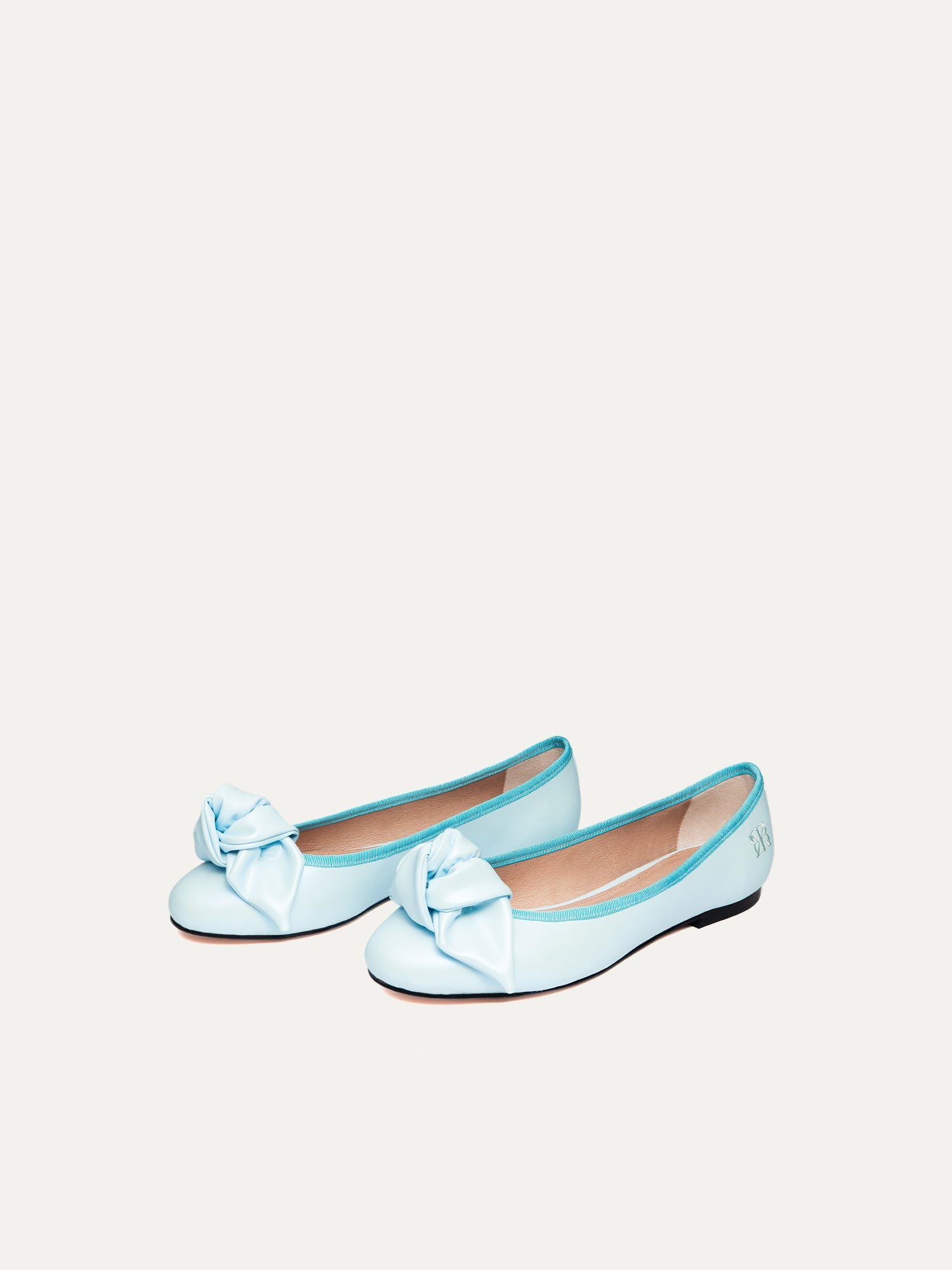 Bikkou 9:30AM Hearing in Court light blue vegan ballerina side view