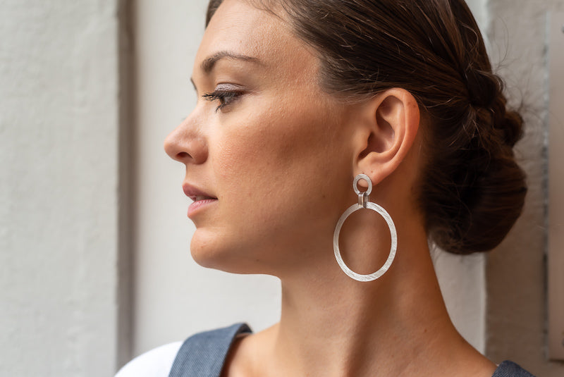 Billabong double hoop earrings