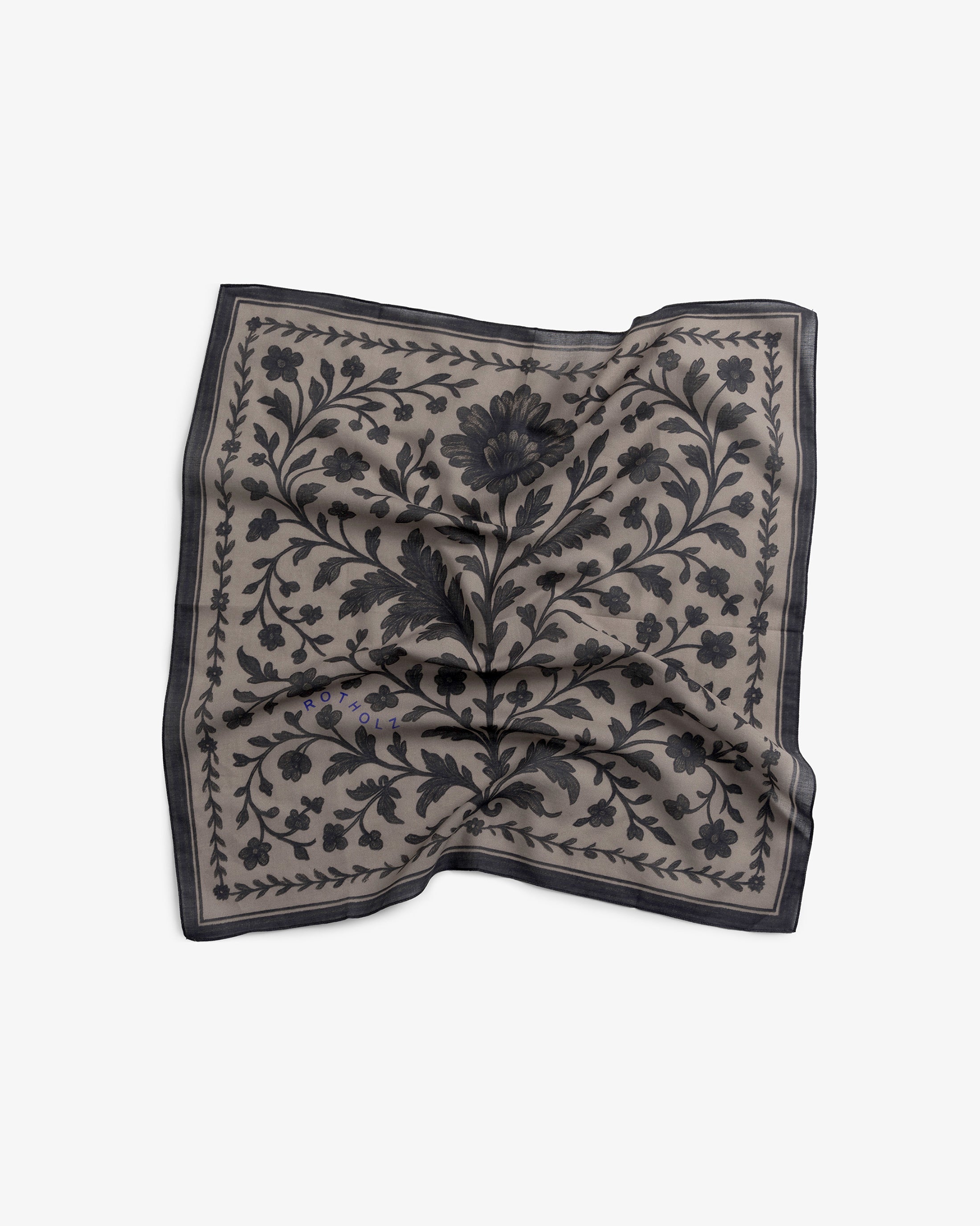 Beiges Bandana Flower aus Bio-Baumwolle von Rotholz