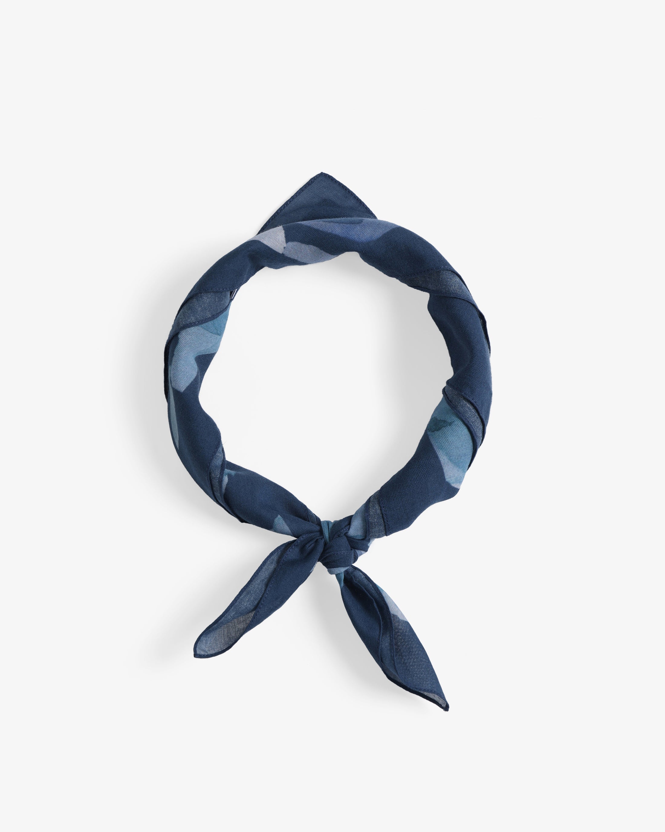 Blaues Bandana aus Bio-Baumwolle von Rotholz