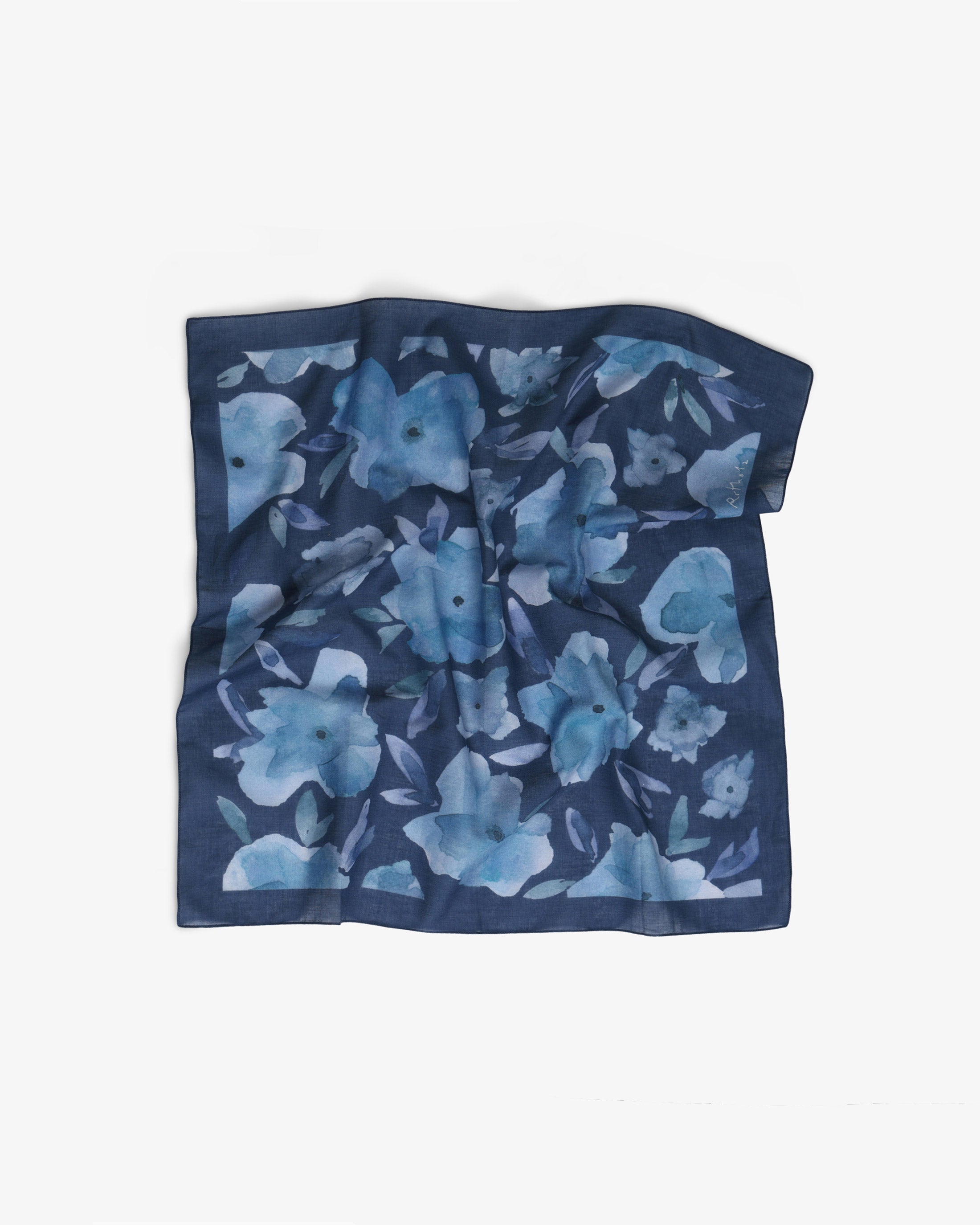 Blaues Bandana aus Bio-Baumwolle von Rotholz