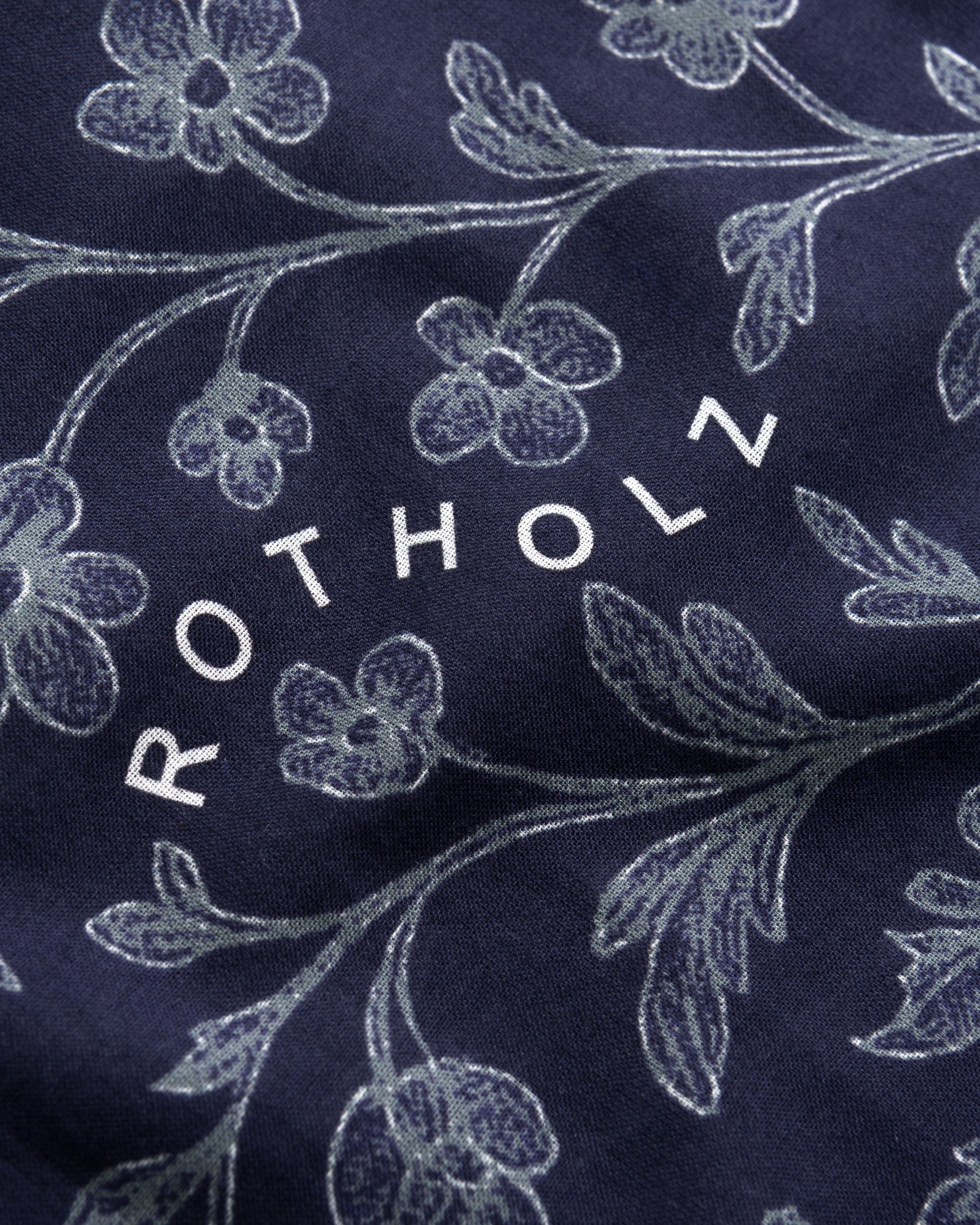 Blaues Bandana Flower aus Bio-Baumwolle von Rotholz