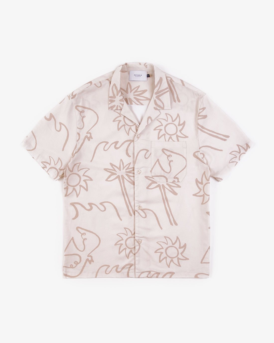 Beige Beachside shirt made from 100% organic cotton from Rotholz