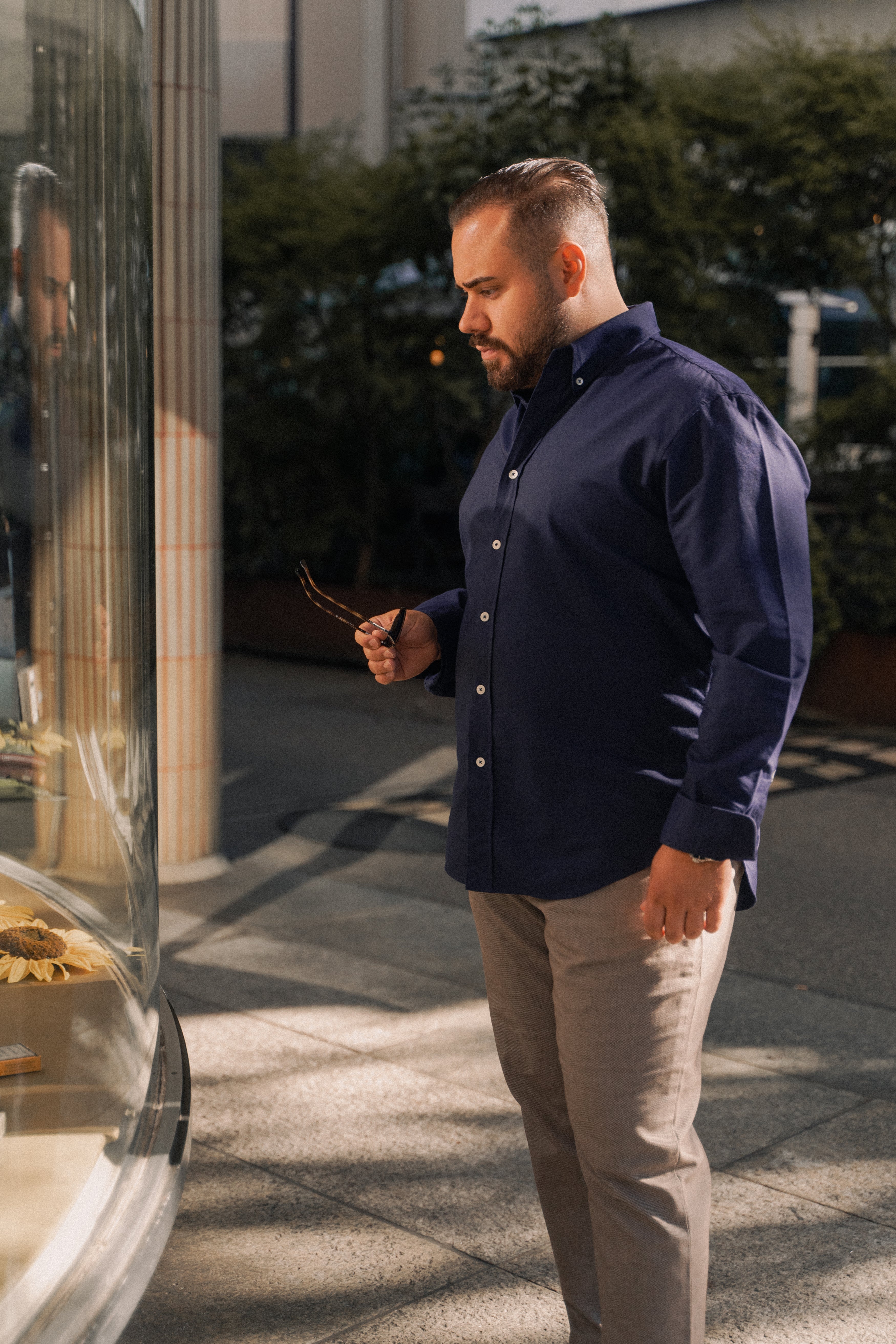 Oxford blu marino shirt