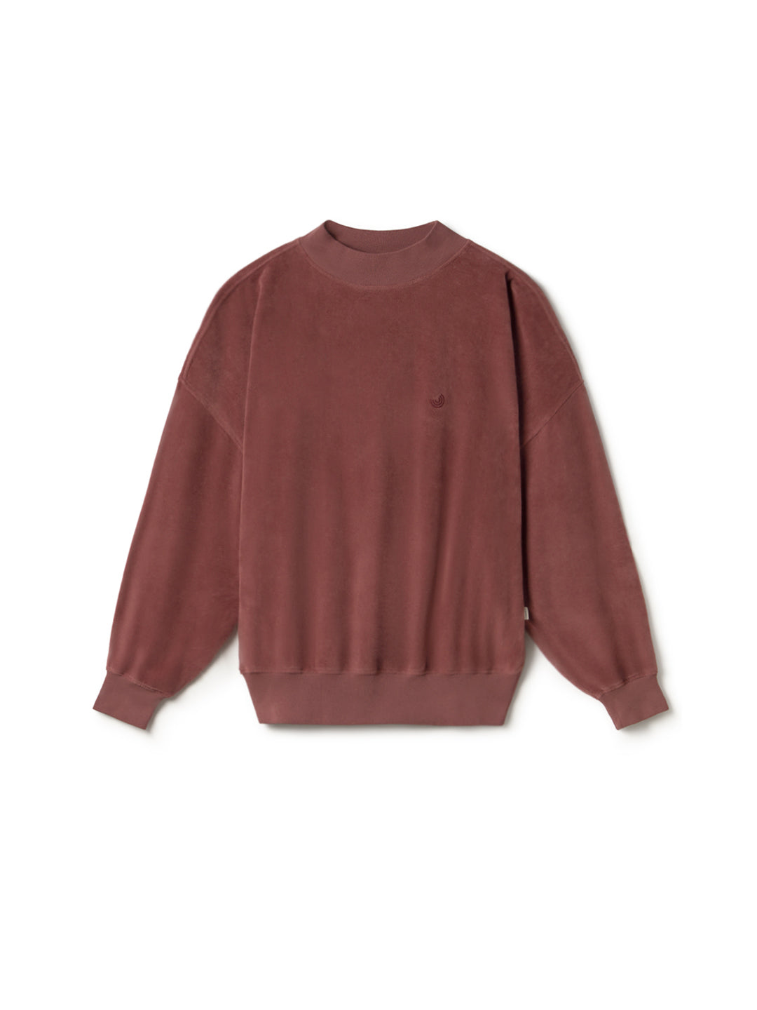 Sweatshirt Binz in rosébraun aus Bio-Samt von TWOTHIRDS