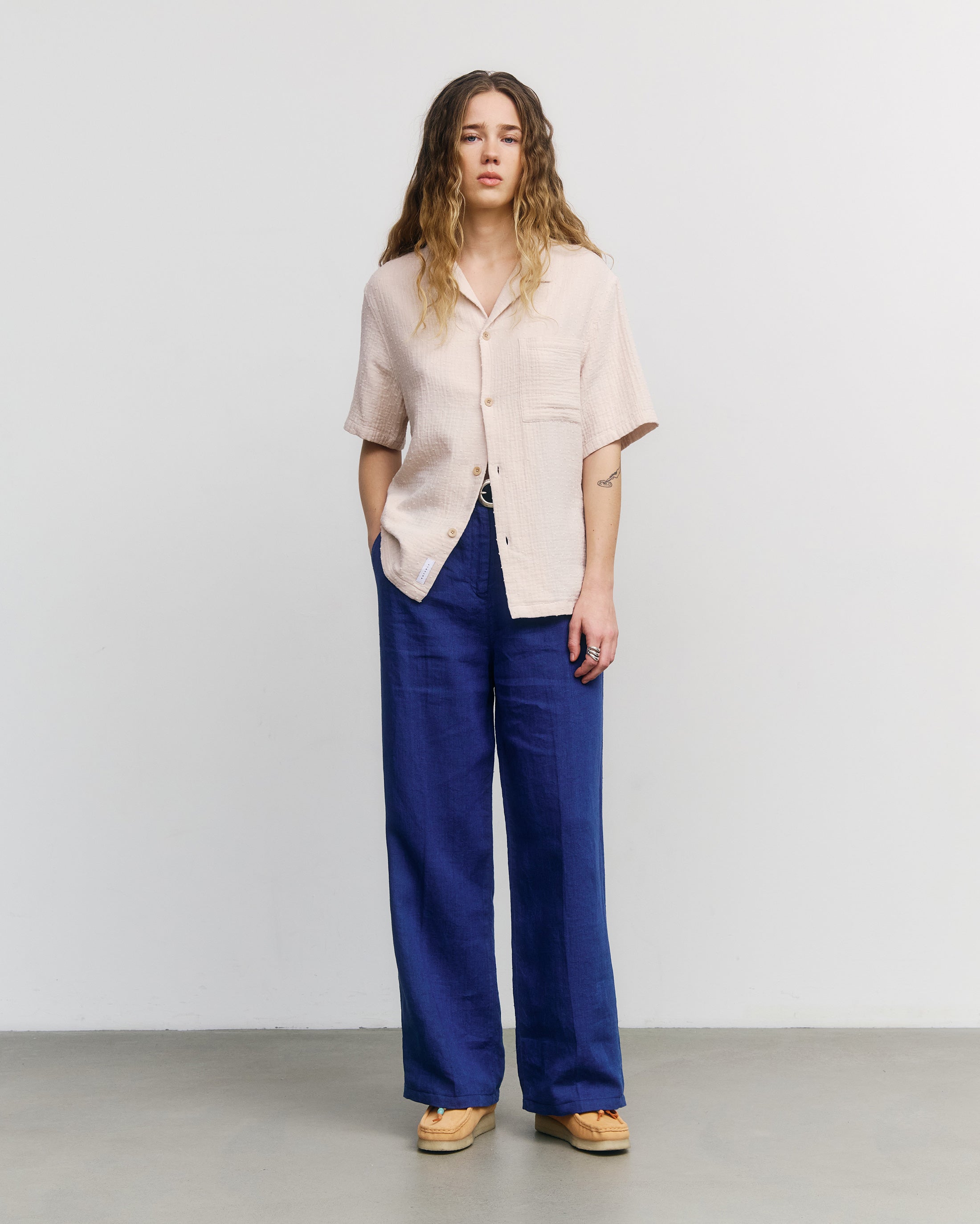 Beiges Hemd Bowling aus Bio-Baumwolle von Rotholz