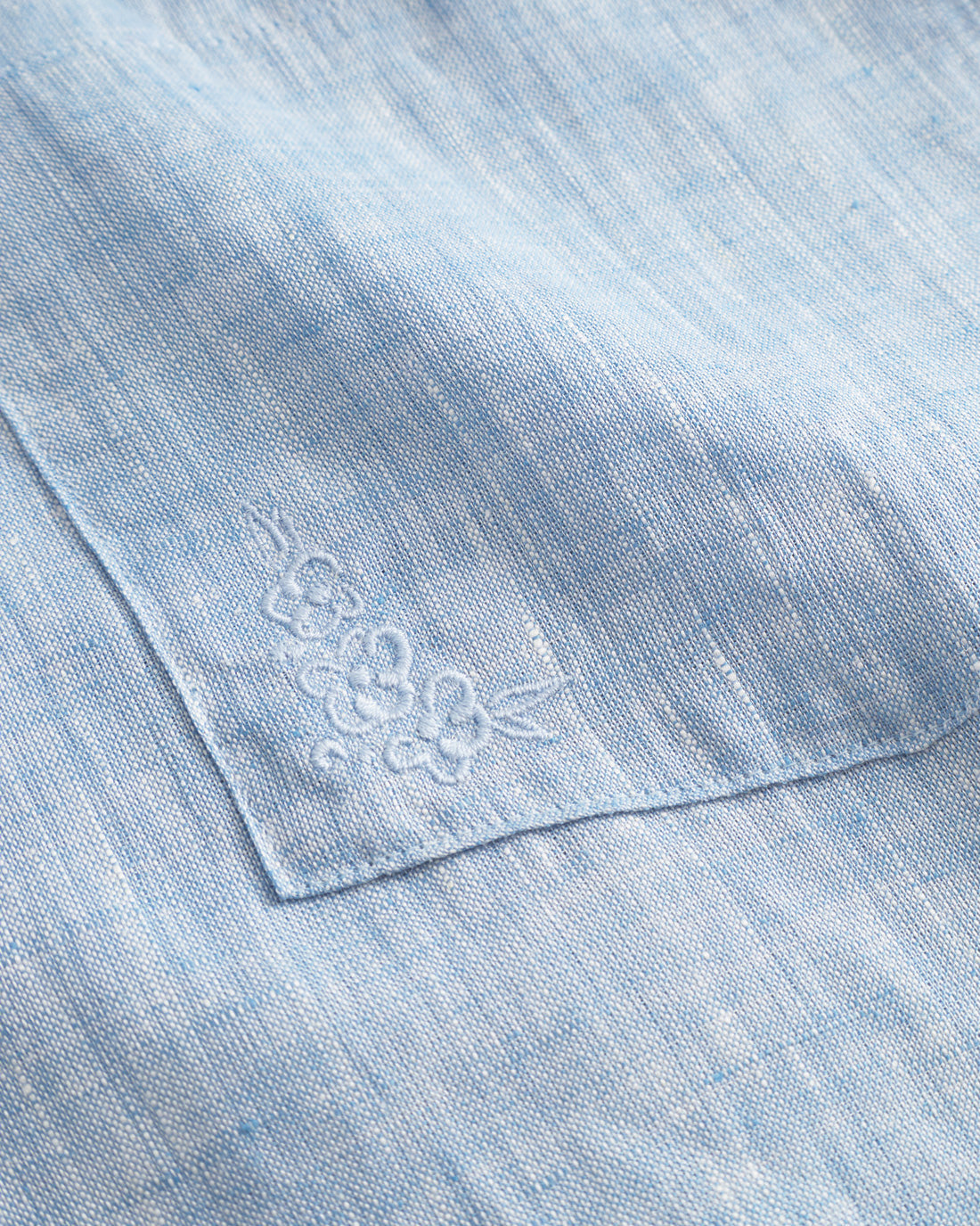 Blue bowling shirt made from 100% organic cotton by Rotholz