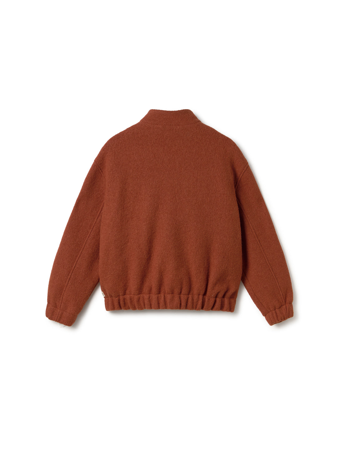 Veste Bushmill orange en laine feutrée par TWOTHIRDS