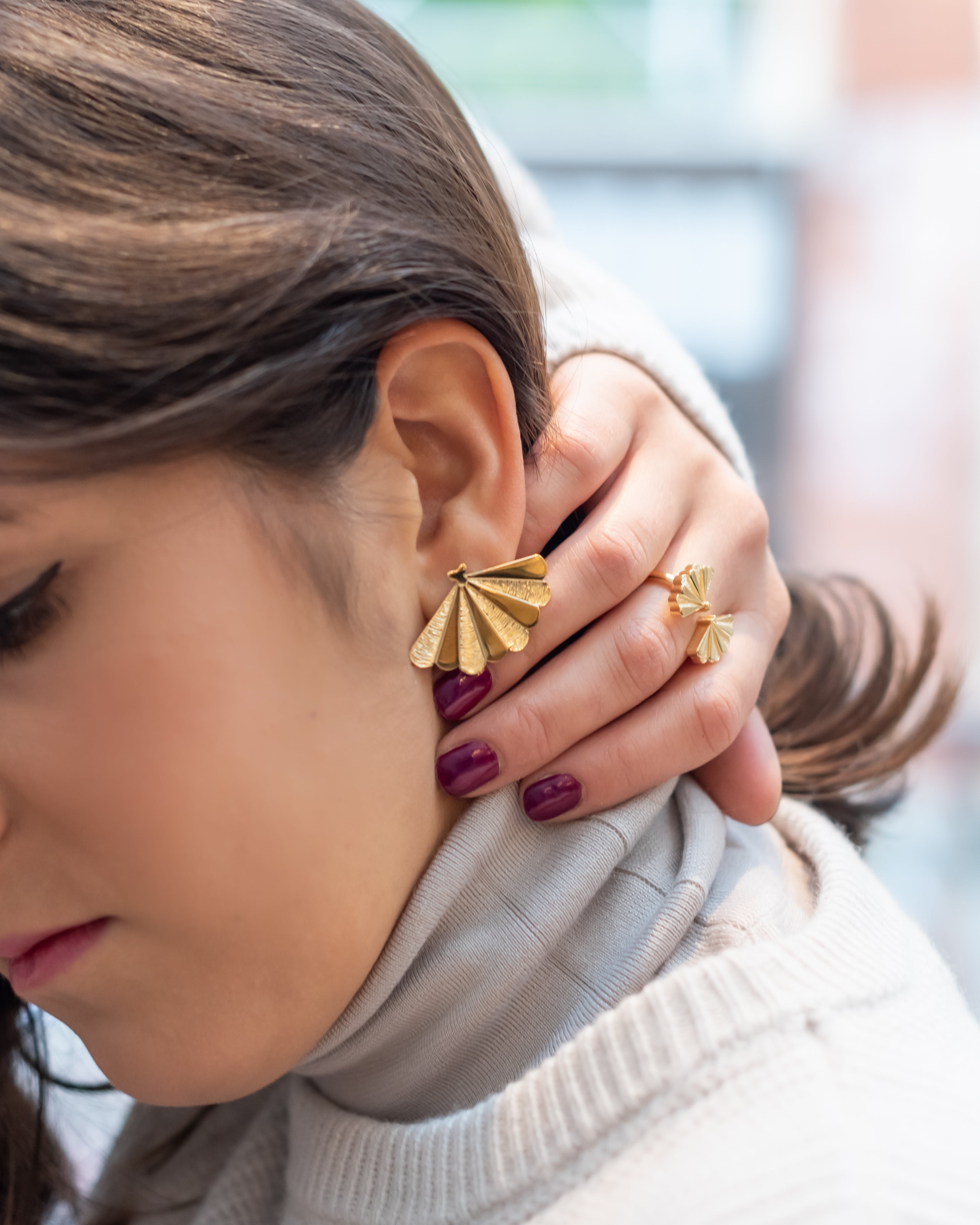 Grandes boucles d'oreilles coquillage SANTIAGO