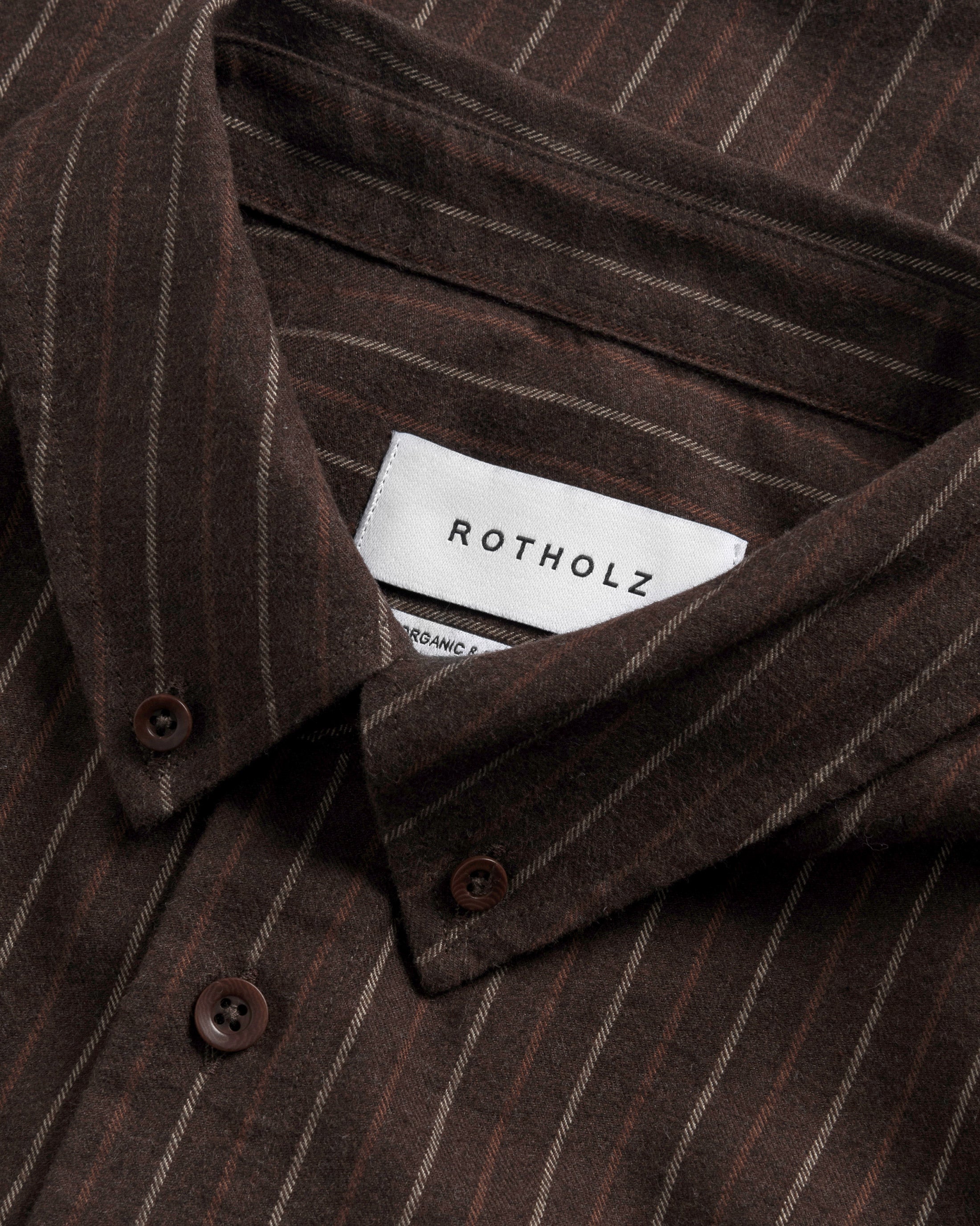 Braunes Hemd Button-Down aus Bio-Baumwolle von Rotholz
