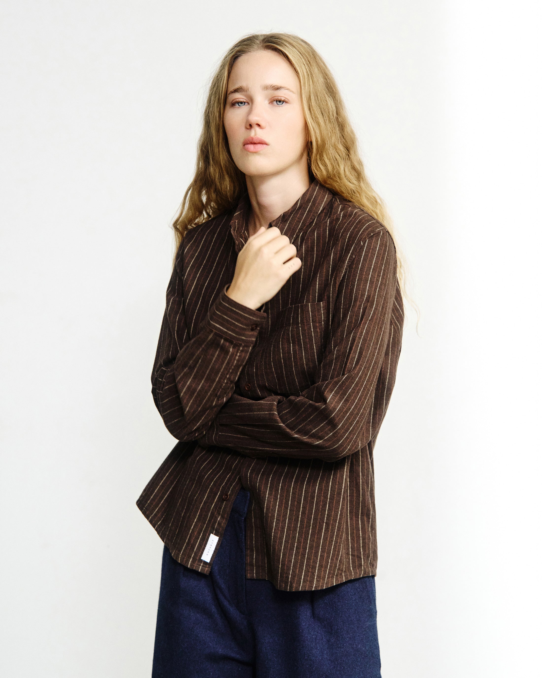 Braunes Hemd Button-Down aus Bio-Baumwolle von Rotholz