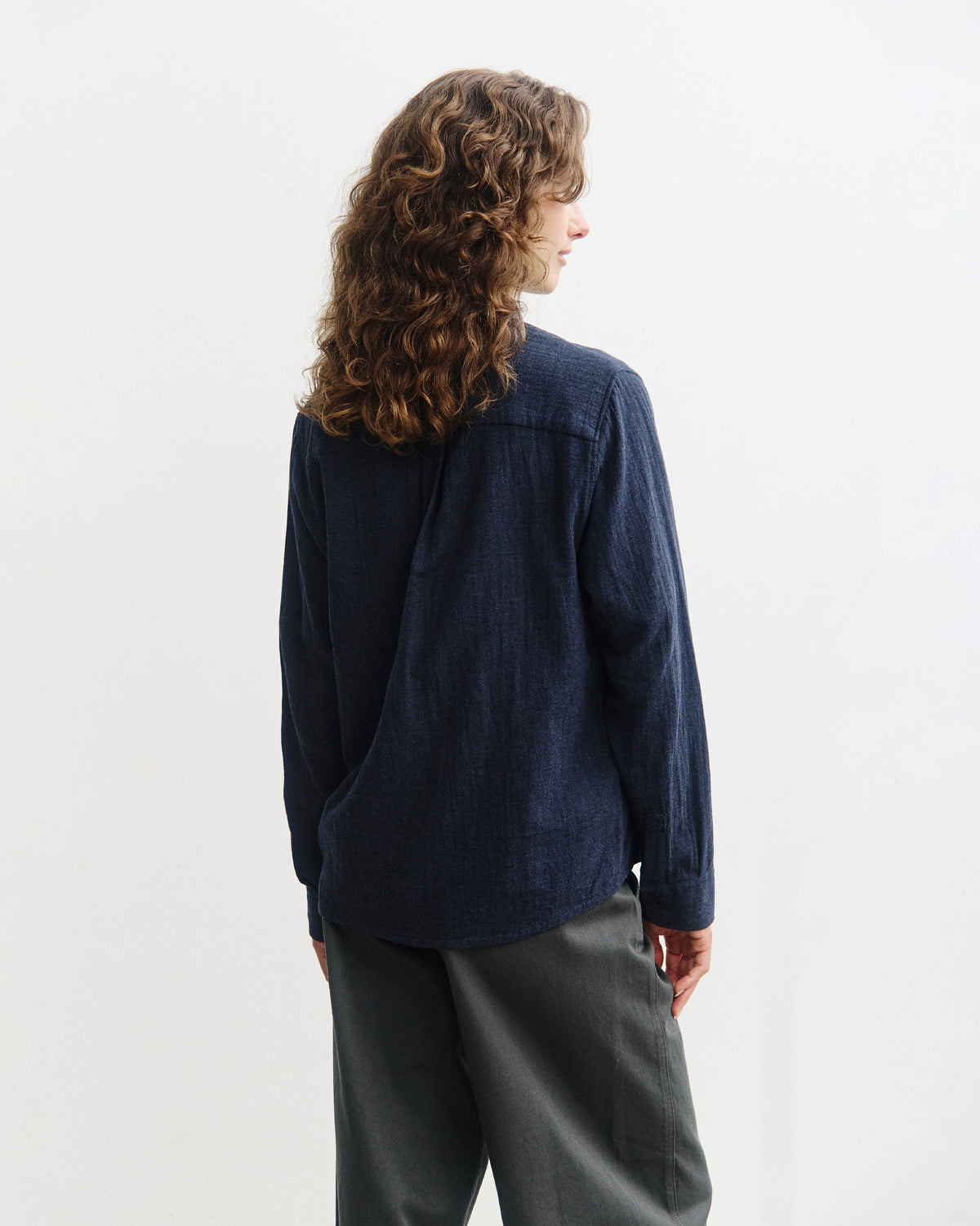 Blaues Hemd Button-Down aus Bio-Baumwolle von Rotholz