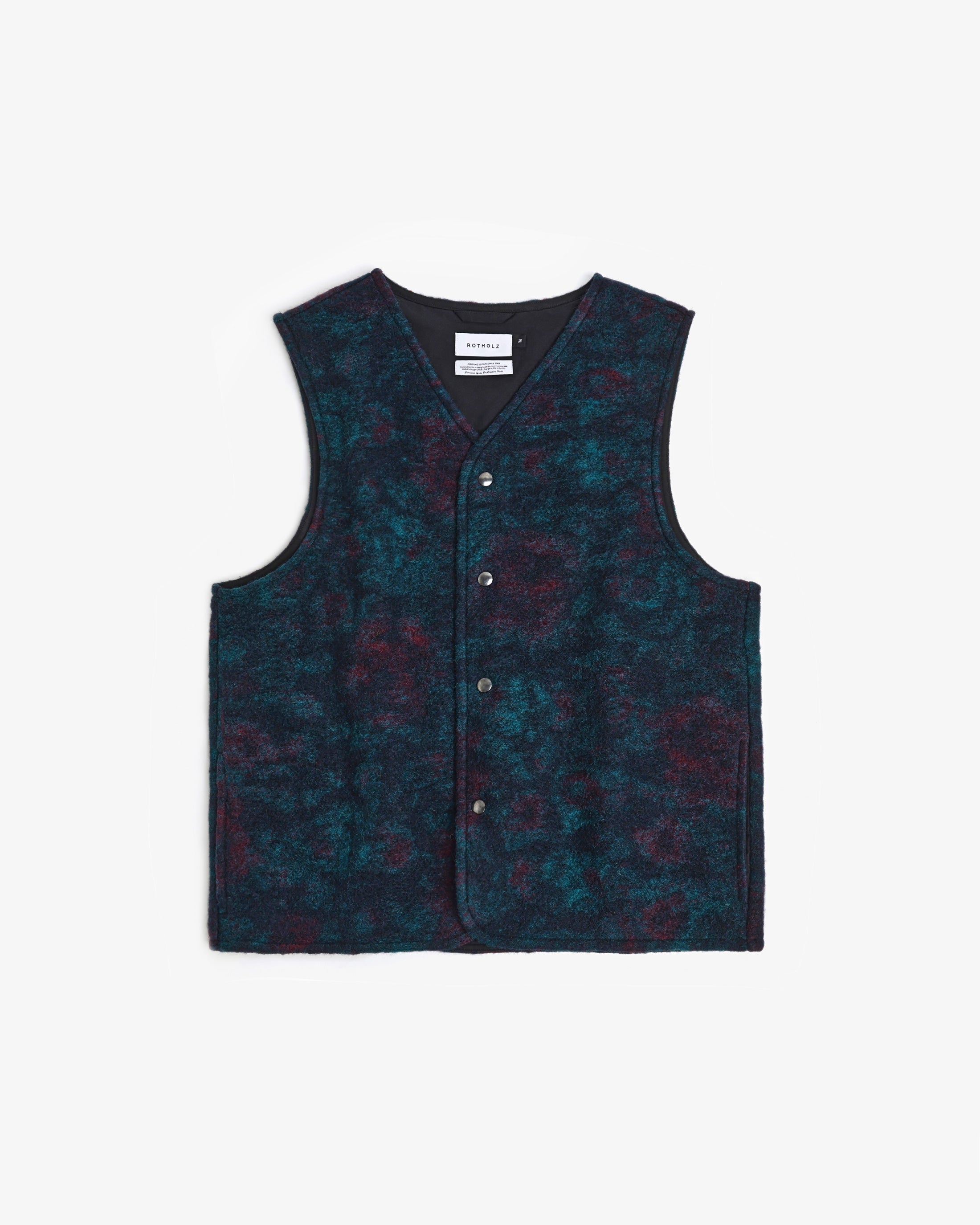Organic wool blend vest from Rotholz