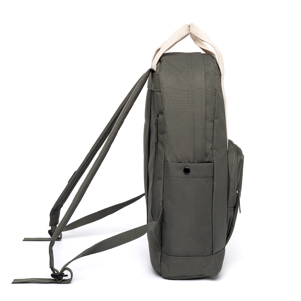 Sac à dos vert foncé Capsule (15l) fabriqué à partir d'une bouteille en plastique PET de Lefrik