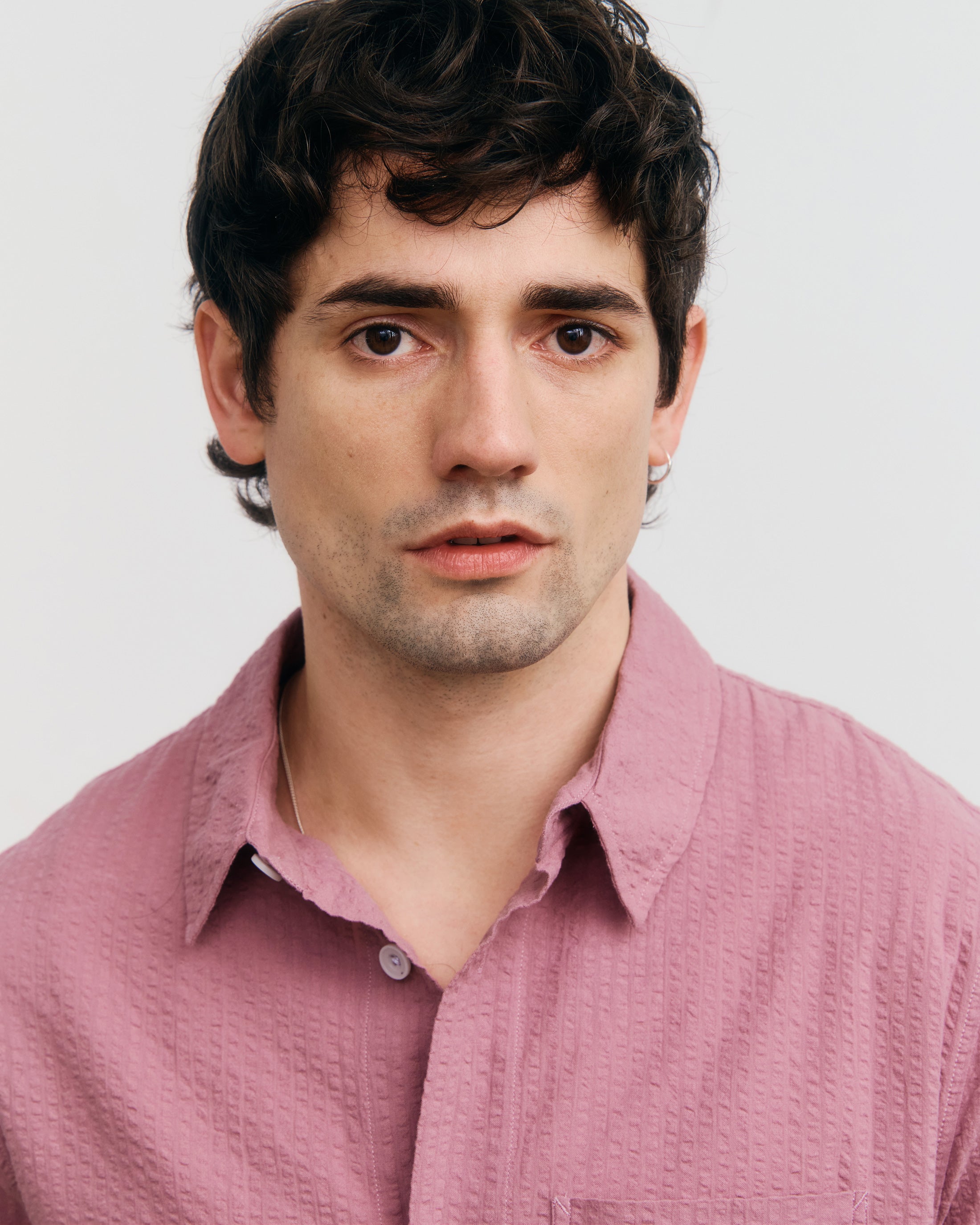 Pinkes Hemd aus Bio-Seersucker Baumwolle von Rotholz